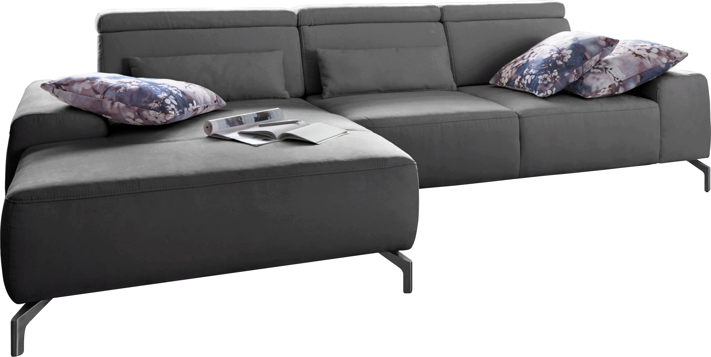 sit&more Ecksofa Gizeh L-Form, Fußhöhe 15 cm, inklusive Sitztiefenverstellu günstig online kaufen