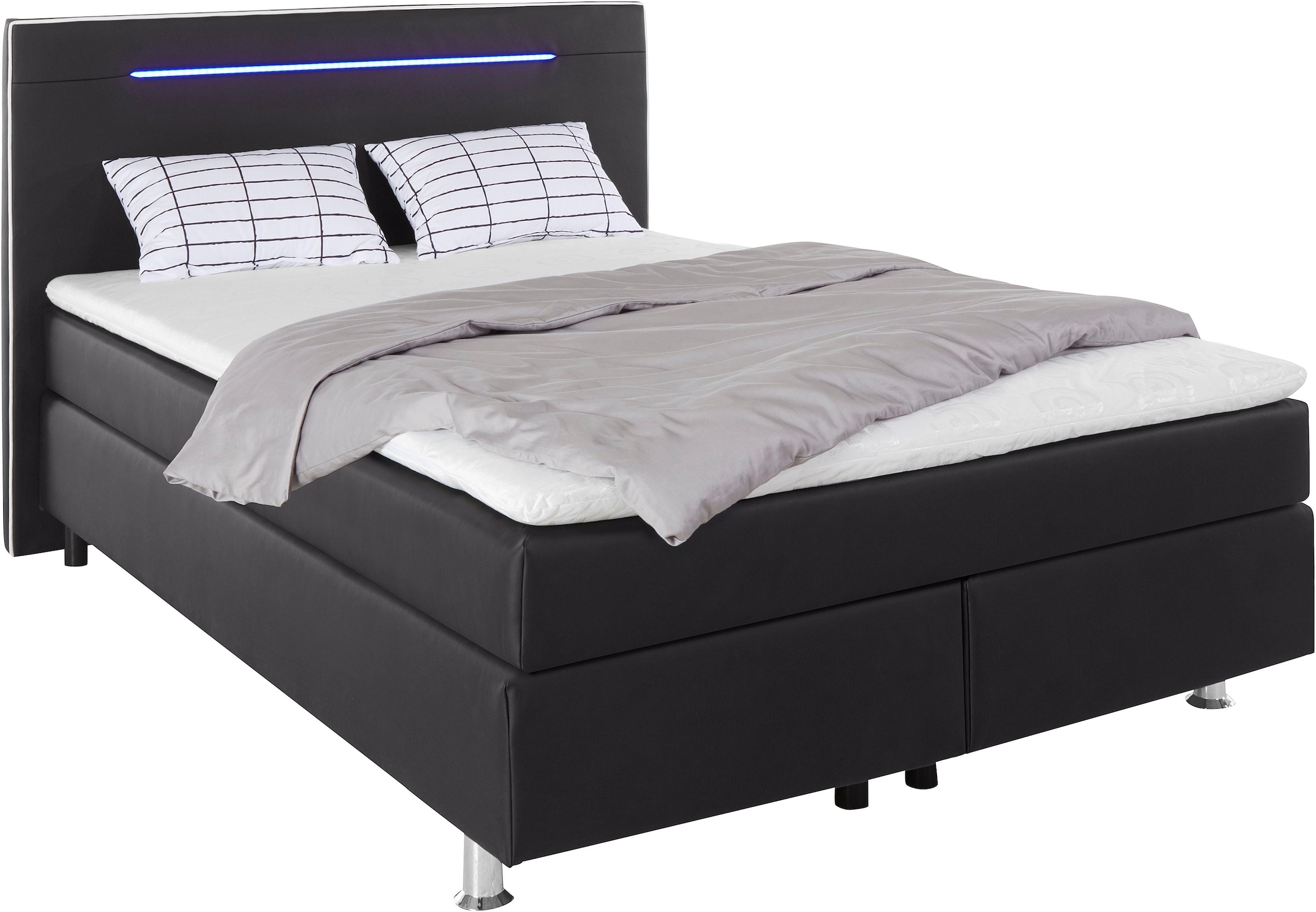 5. Bild von COLLECTION AB Boxspringbett, inkl. LED-Beleuchtung, Topper und Kissen