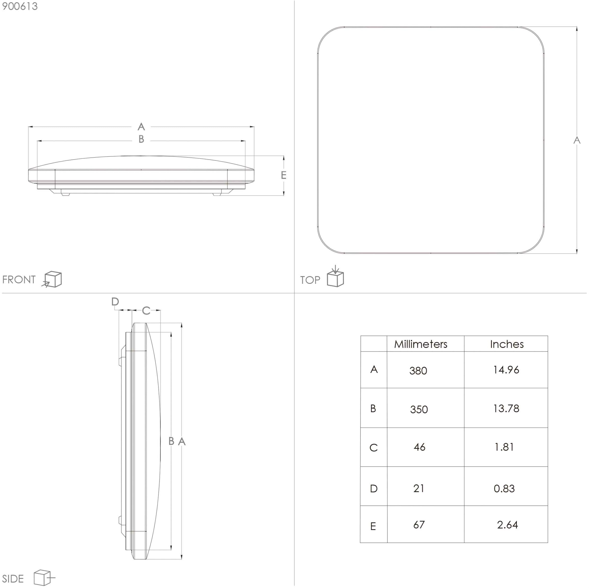 EGLO Deckenleuchte »RENDE«, Leuchtmittel LED-Modul | LED fest integriert, Deckenlampe, Lampe Decke, Deckenbeleuchtung, Aufbaulampe, 38 x 38 cm