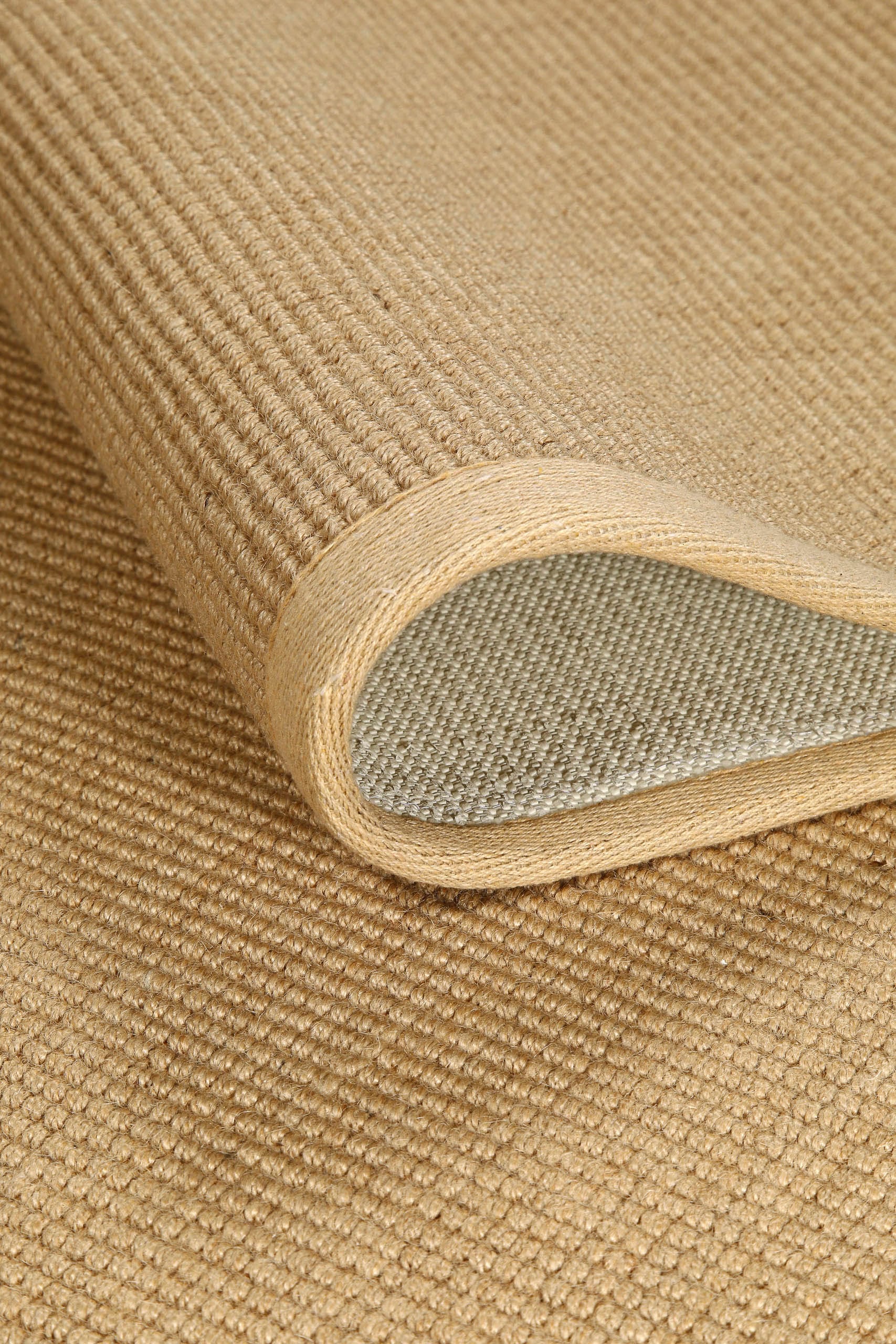 my home Teppich »Liora, Juteteppich, auch als Läufer erhältlich«, rechteckig, 5 mm Höhe, Flachgewebe, 100% Natur Jute, eingefasst, Wohnzimmer, Schlafzimmer