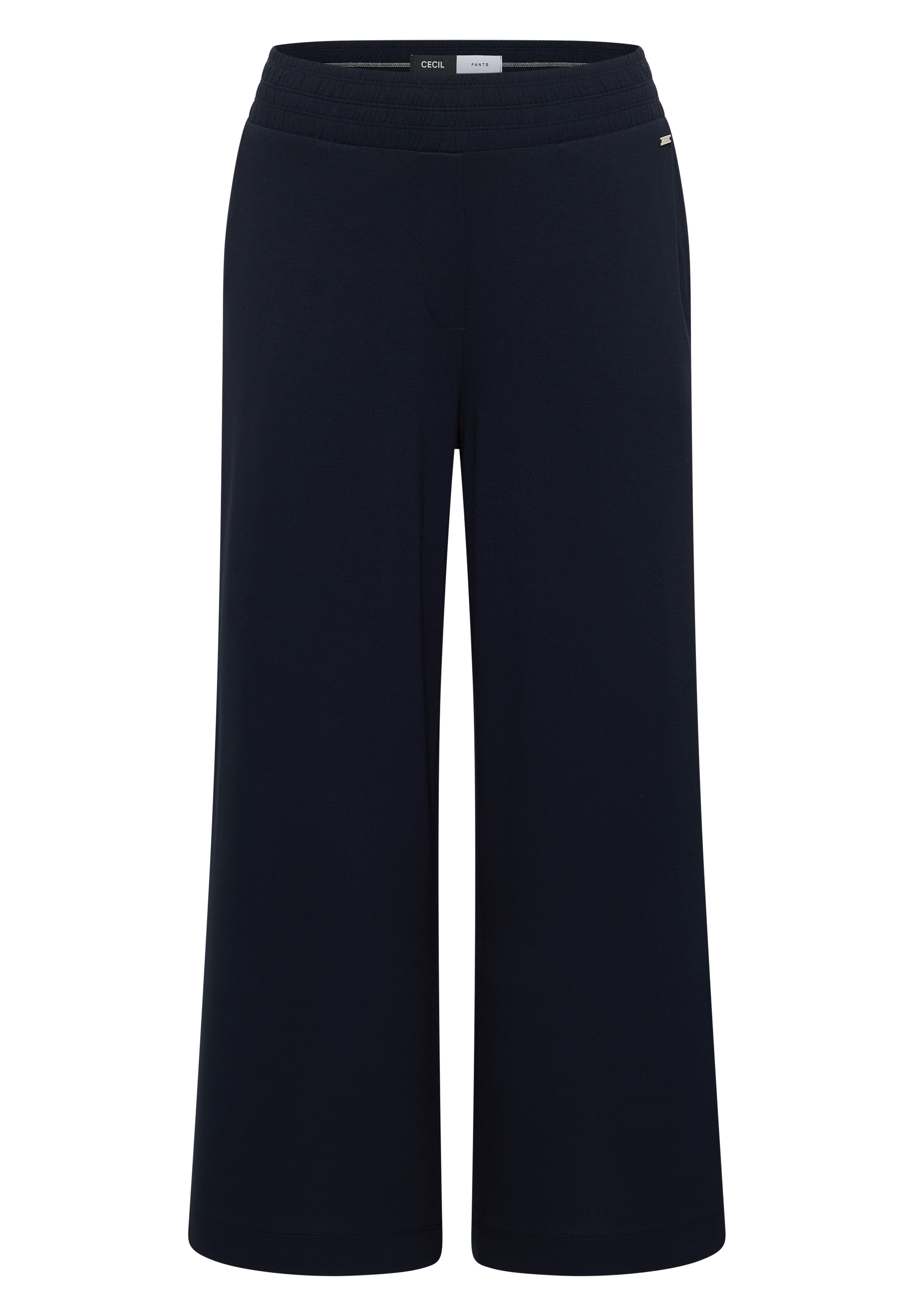 Cecil Jerseyhose  mit elastischem Schlupfbund, High-Waist, Wide Leg