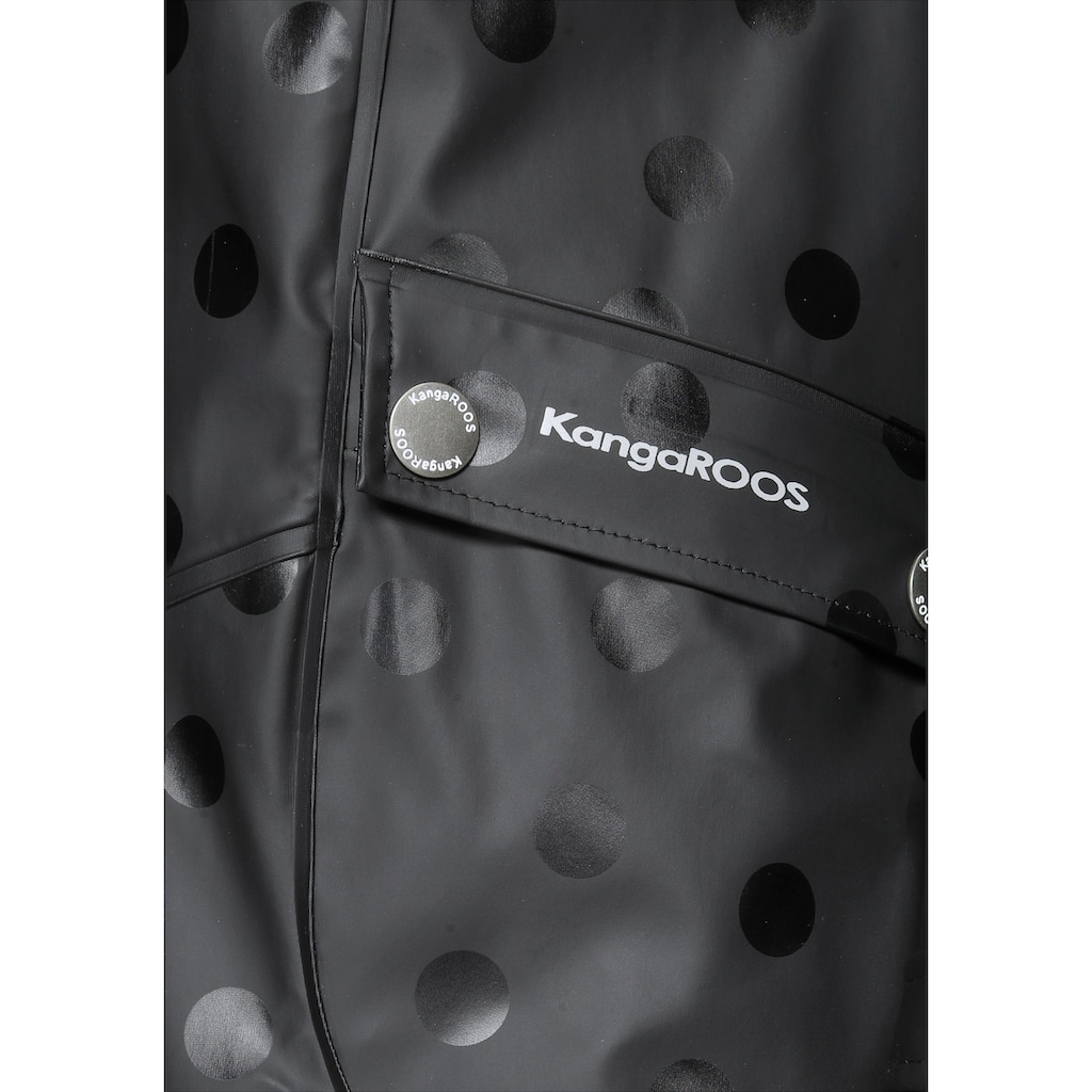 KangaROOS Regenjacke, mit Kapuze, mit reflektierenden Logo-Drucken