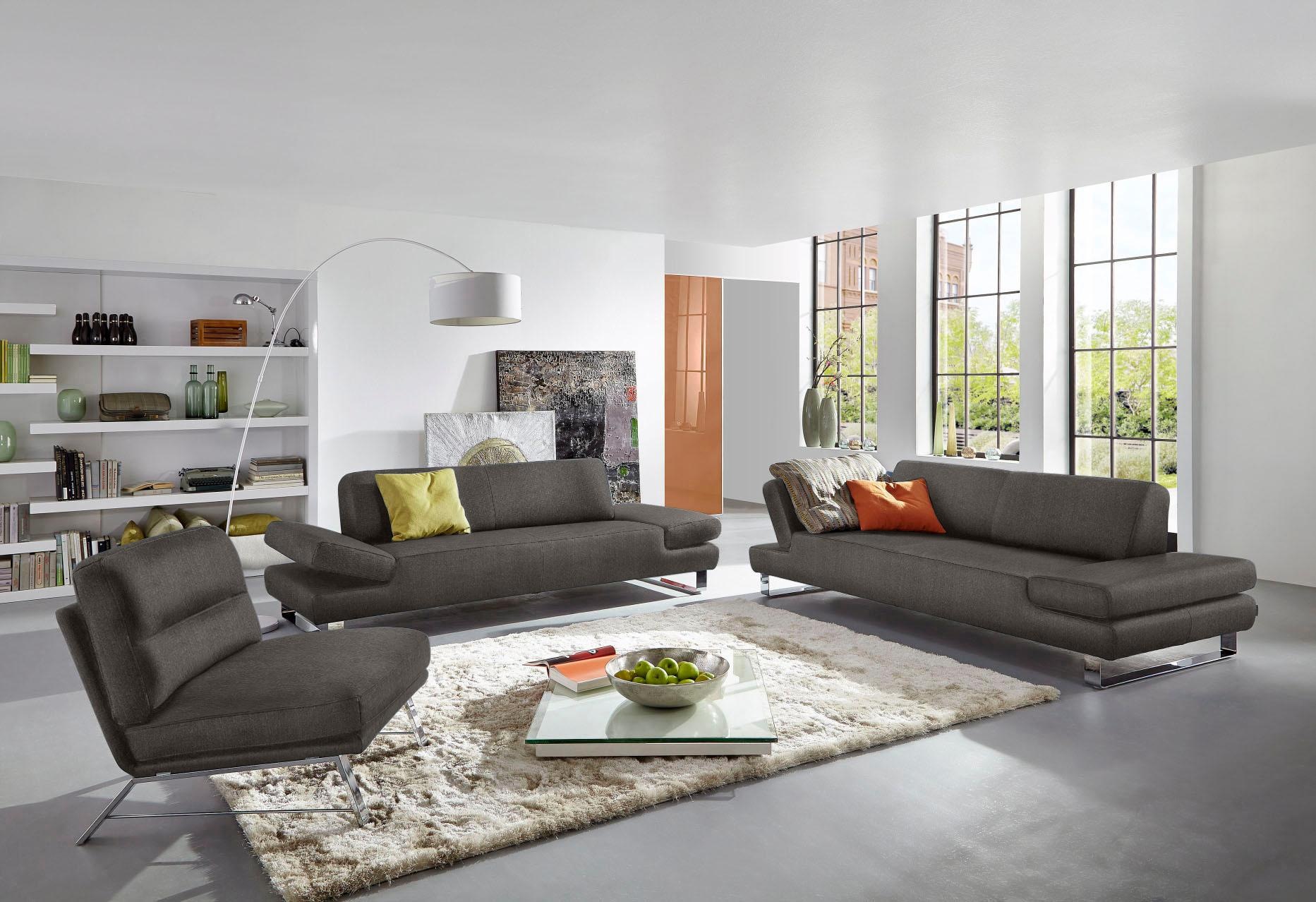 W.SCHILLIG 3-Sitzer »taboo Designsofa mit hohem Sitzkomfort«, mit Übertiefe, inklusive Armlehnenverstellung