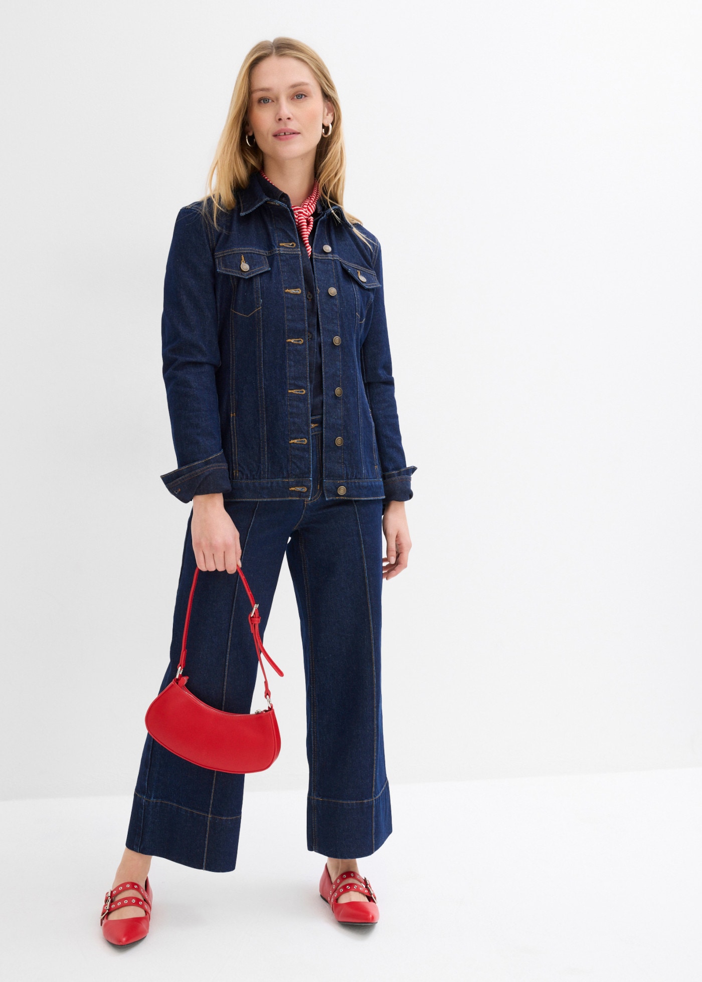 bonprix 7/8-Jeans lockere Passform, verkürztes Bein, mit Elasthan-Anteil, aus Baumwolle