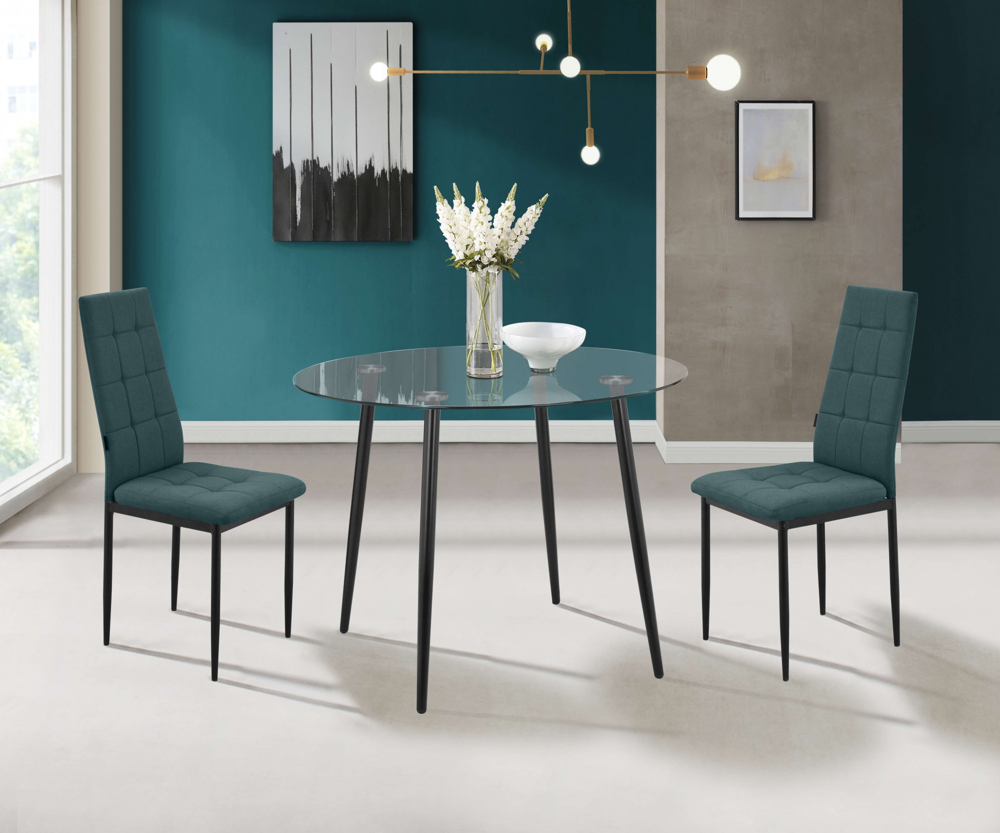 INOSIGN Esszimmerstuhl »Moana«, (Set), 2 St., Webstoff, Mit Steppung