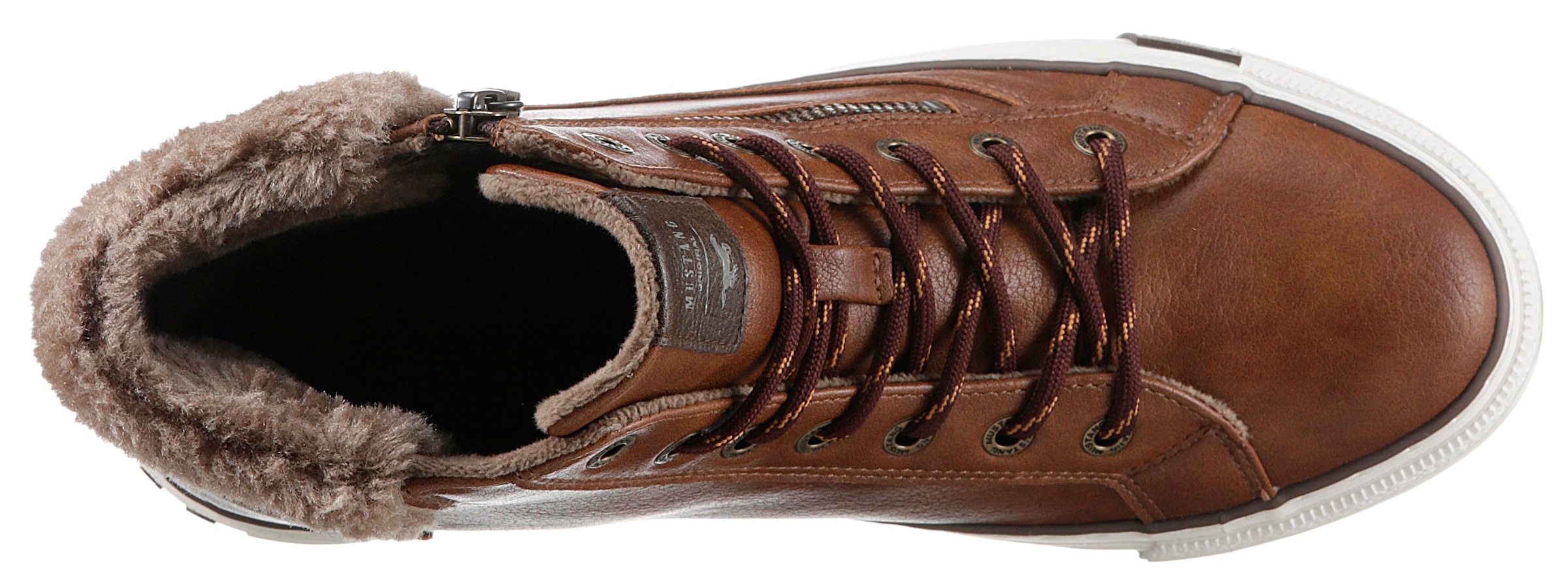 Mustang Shoes Schnürboots, mit Reißverschluss außen