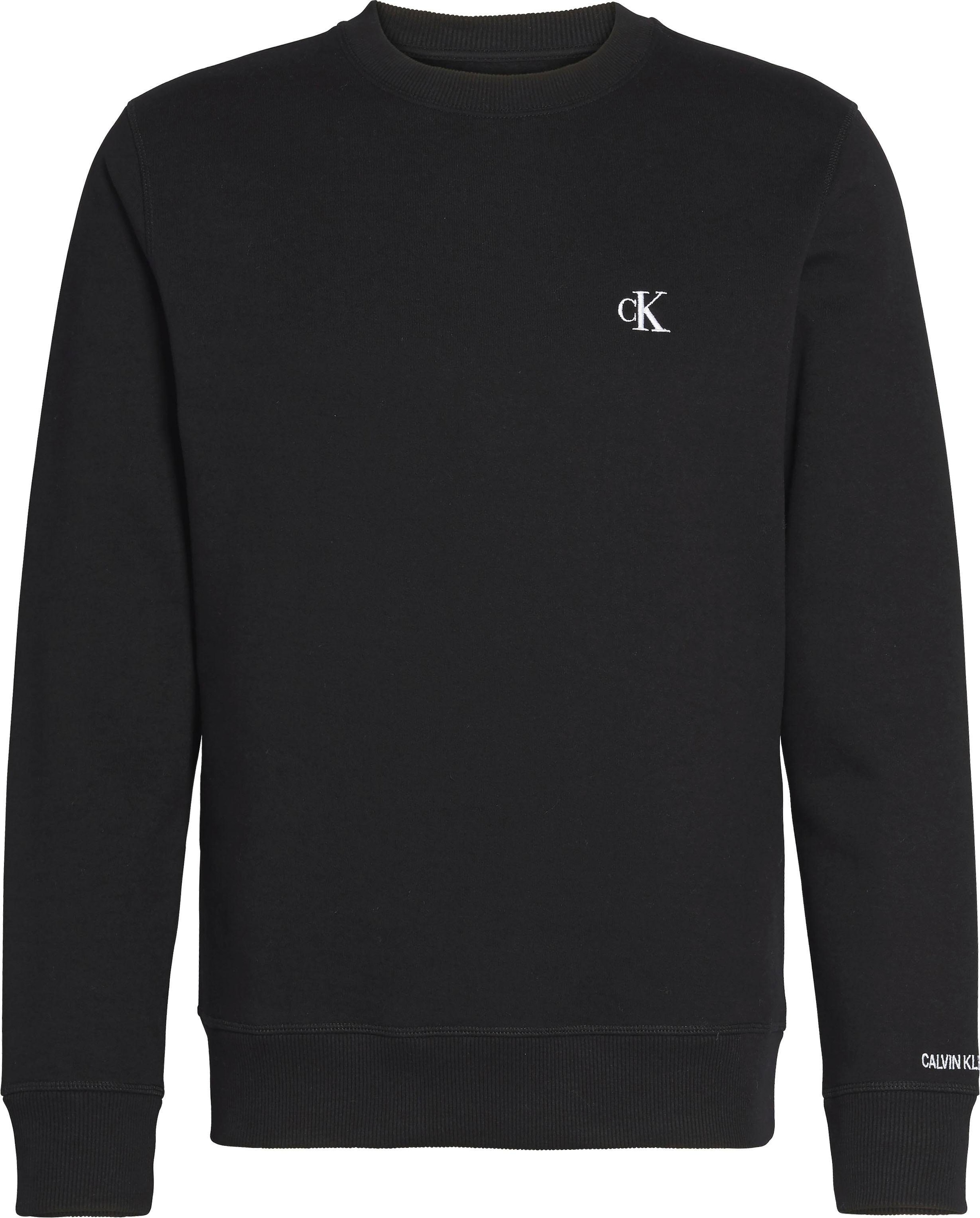 Calvin Klein Jeans Sweatshirt »CK ESSENTIAL REG CN«, mit Logoschriftzug auf dem Arm