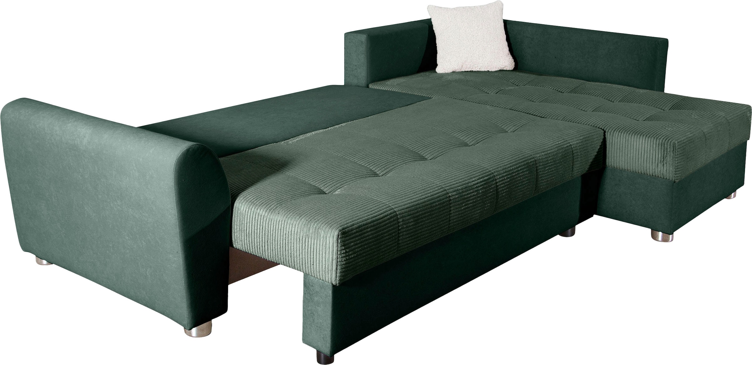COLLECTION AB Ecksofa, Ecksofa,Bettfunktion,Bettkasten,Bonnelfederkern, Rückenkissen