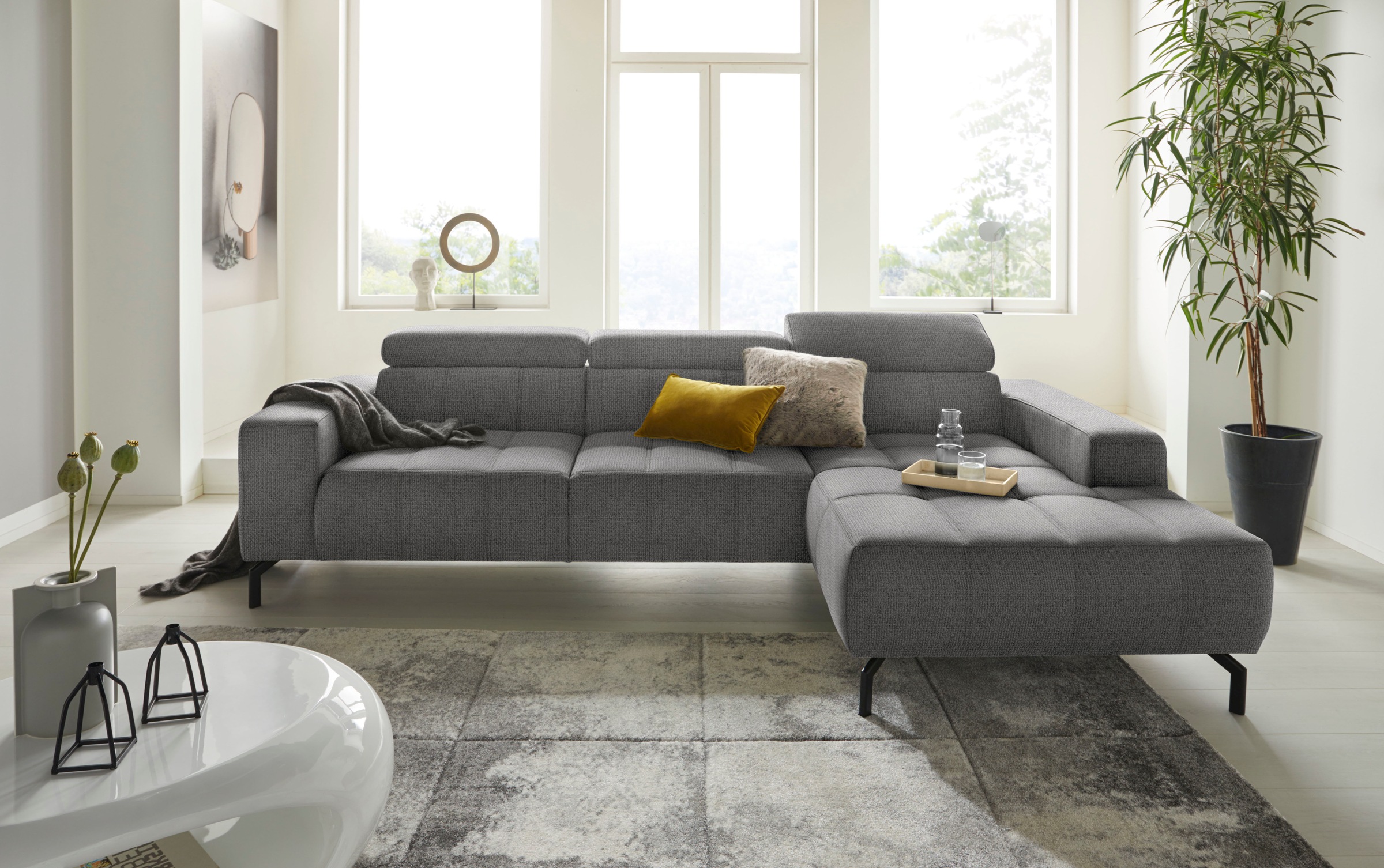 DOMO collection Ecksofa »Cunelli tolle Sitznähte als Designelement, fester günstig online kaufen