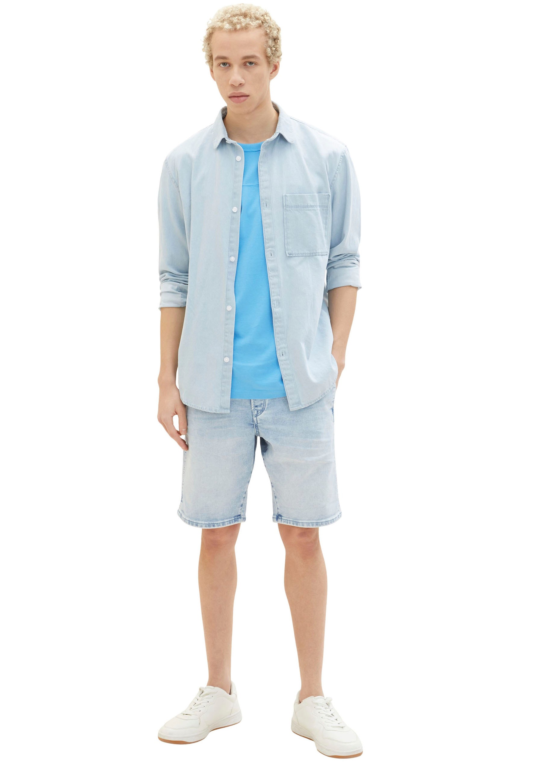 14. Bild von TOM TAILOR Denim Jeansshorts, mit elastischem Tunnelzugbund