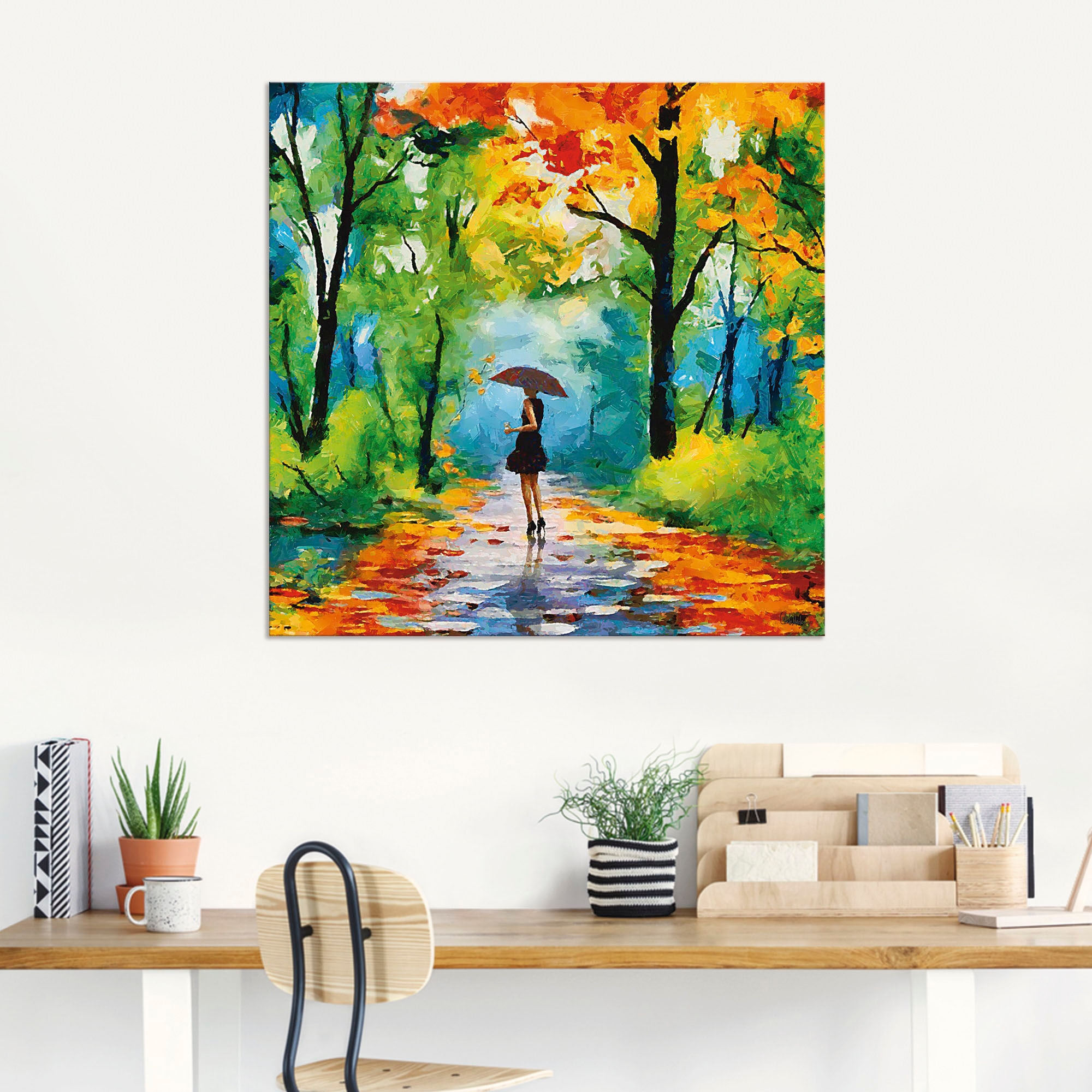 Artland Wandbild »Herbstlicher Spaziergang im Park«, Vier Jahreszeiten Bilder, (1 St.), als Alubild, Outdoorbild, Leinwandbild, Poster, Wandaufkleber