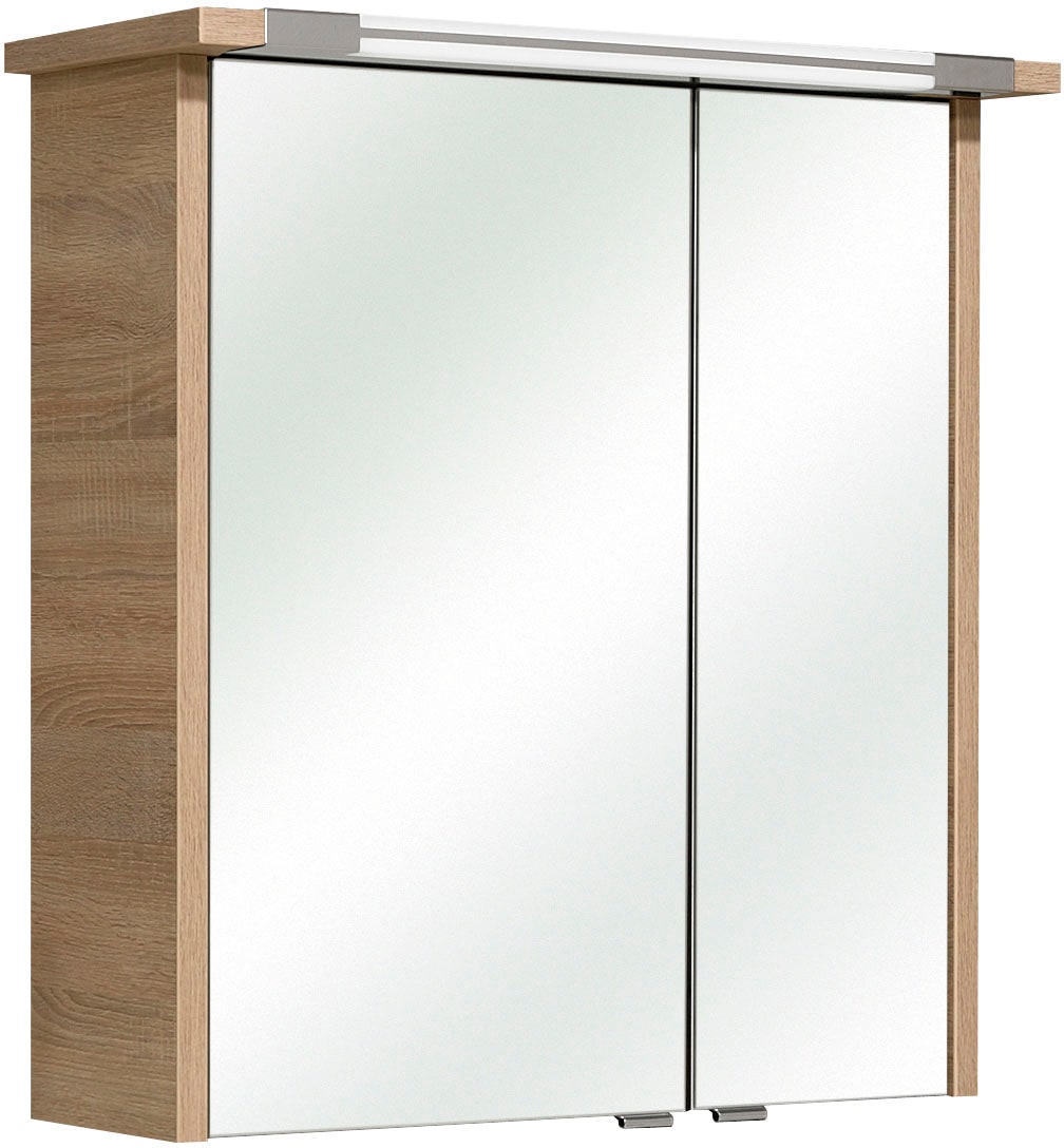 Saphir Badmöbel-Set »Quickset 382 5-teilig, Waschbeckenunterschrank mit LED-Spiegelschrank«, (5 St.), Hochschrank, Unterschrank, Hängeschrank, inkl. Türdämpfer, 8 Türen