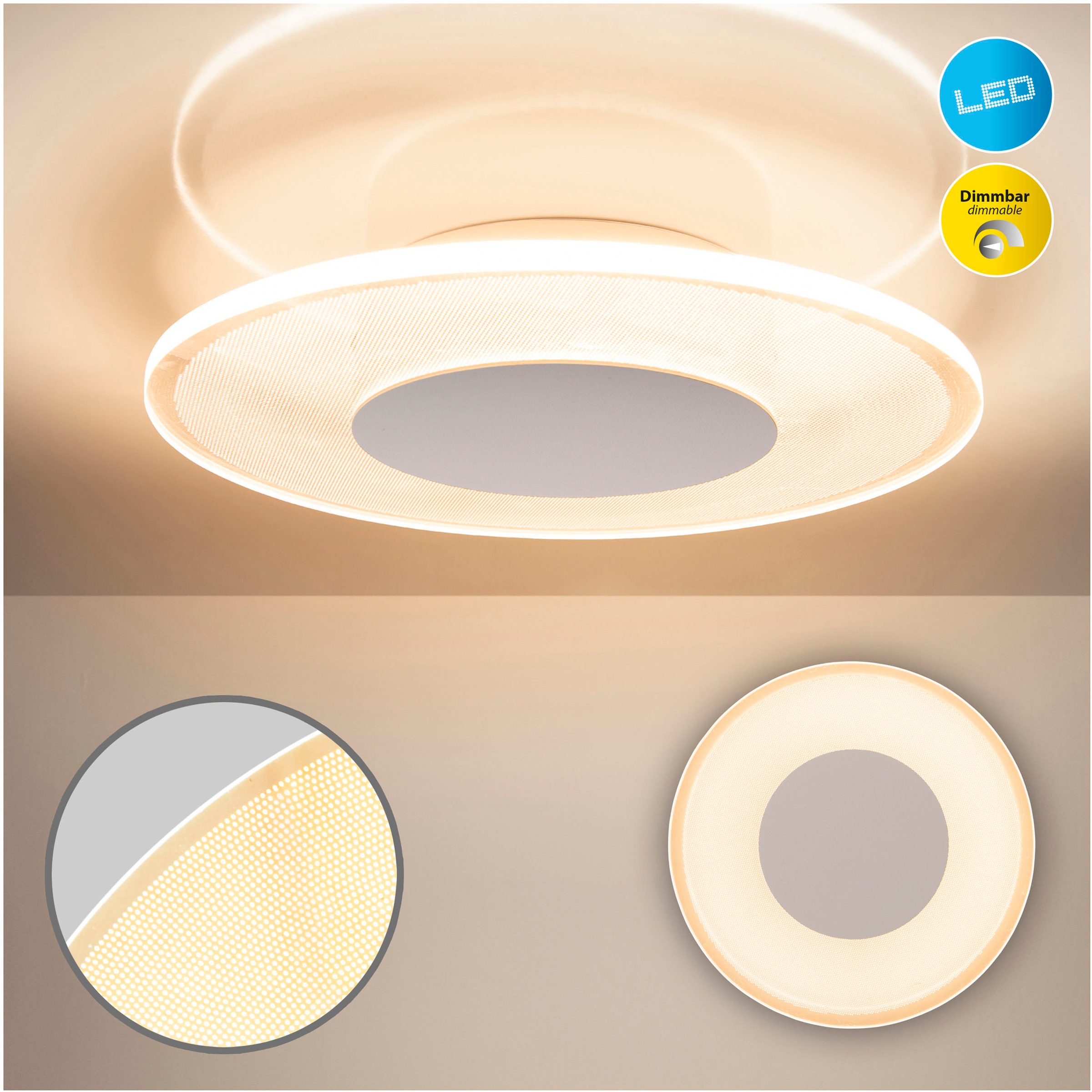 näve LED Deckenleuchte »Modesto«, 1 flammig, Leuchtmittel LED-Modul   LED f günstig online kaufen