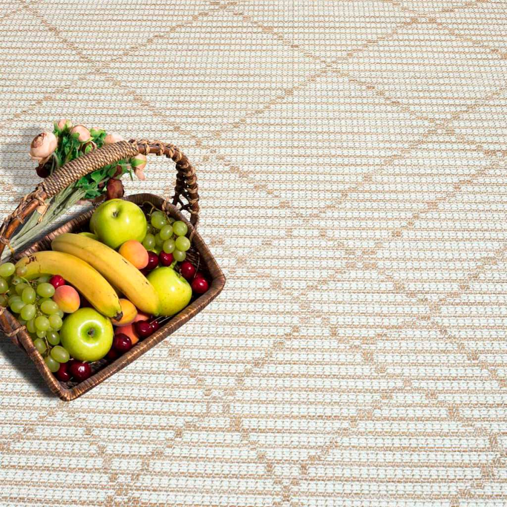 Carpet City Outdoorteppich »PALM3526«, rechteckig, 5 mm Höhe, Wetterfest & UV-beständig, für Balkon, Terrasse, Küche, flach gewebt
