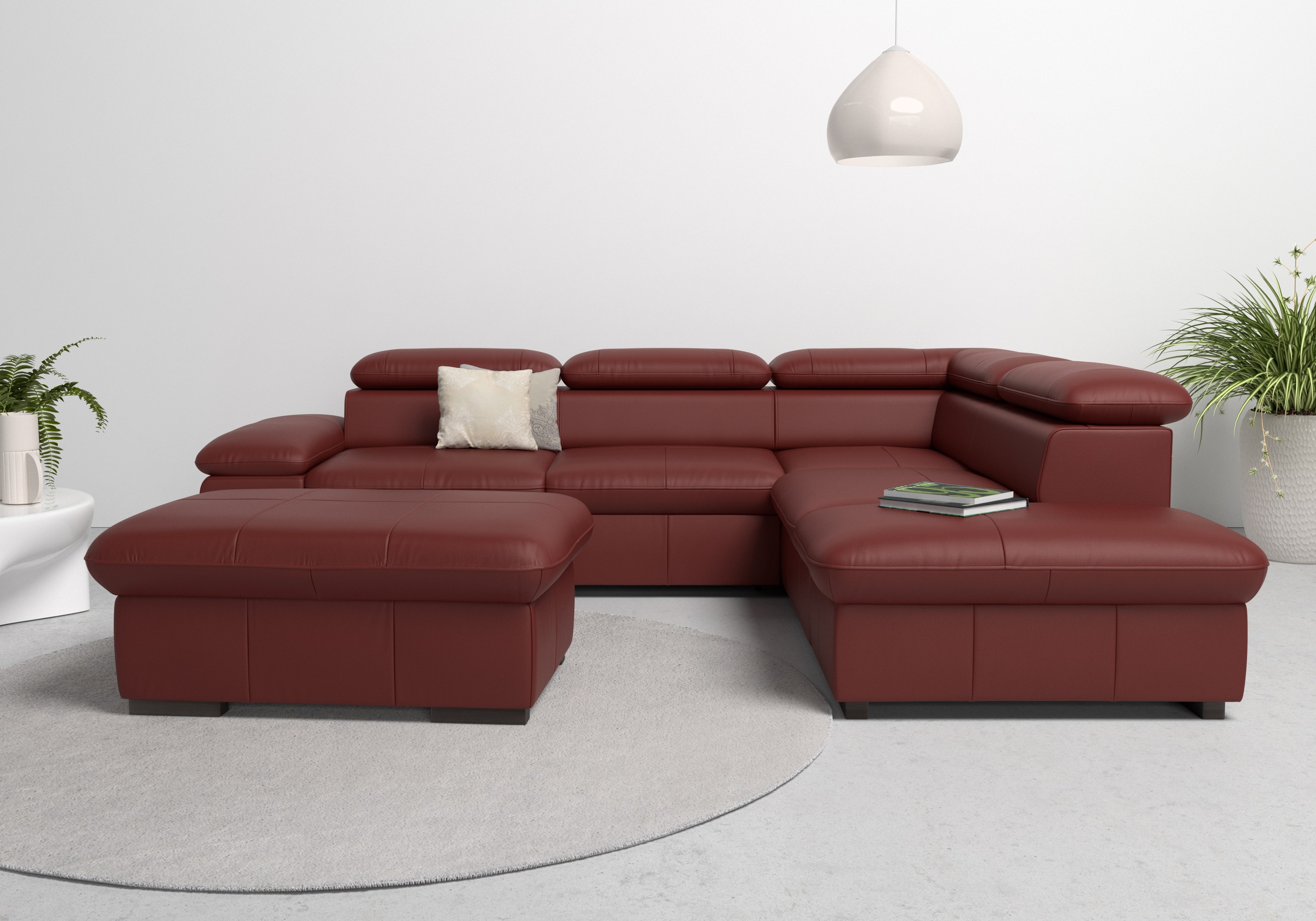 Home affaire Ecksofa »Alberto L-Form«, mit Kopfteilverstellung, wahlweise mit Bettfunktion
