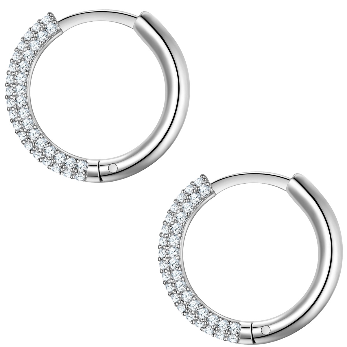 Yokoamii Paar Creolen »Set: Y527«, (2 tlg.), mit Zirkonia