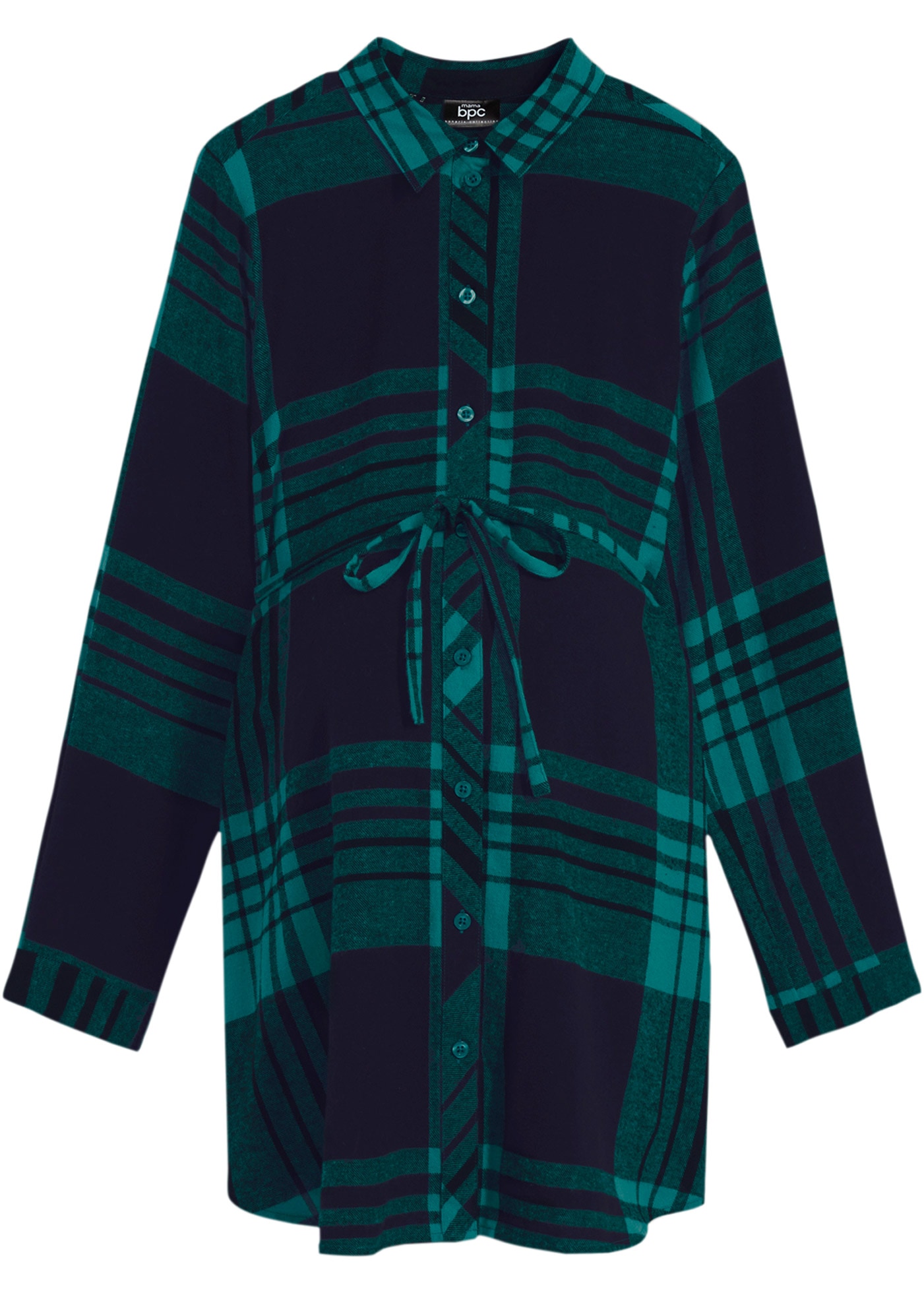 bonprix Umstandsbluse »Lange Umstandsbluse aus weichem Baumwoll-Flanell« Lange Umstandsbluse aus weichem Baumwoll-Flanell