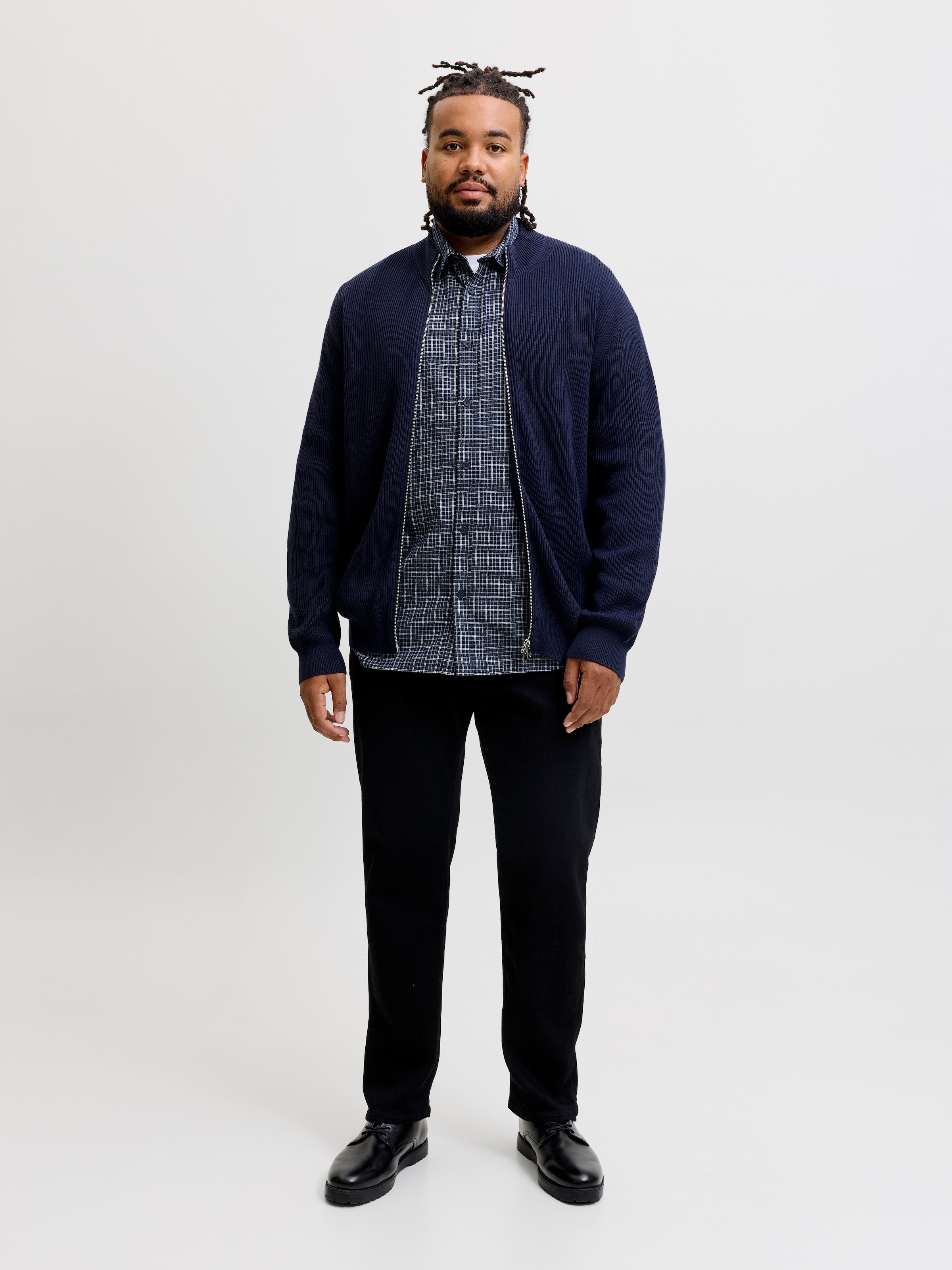 Jack & Jones PlusSize Langarmhemd »JJCARTER CHECK SHIRT LS SN PLS« Baumwolle, relaxed fit