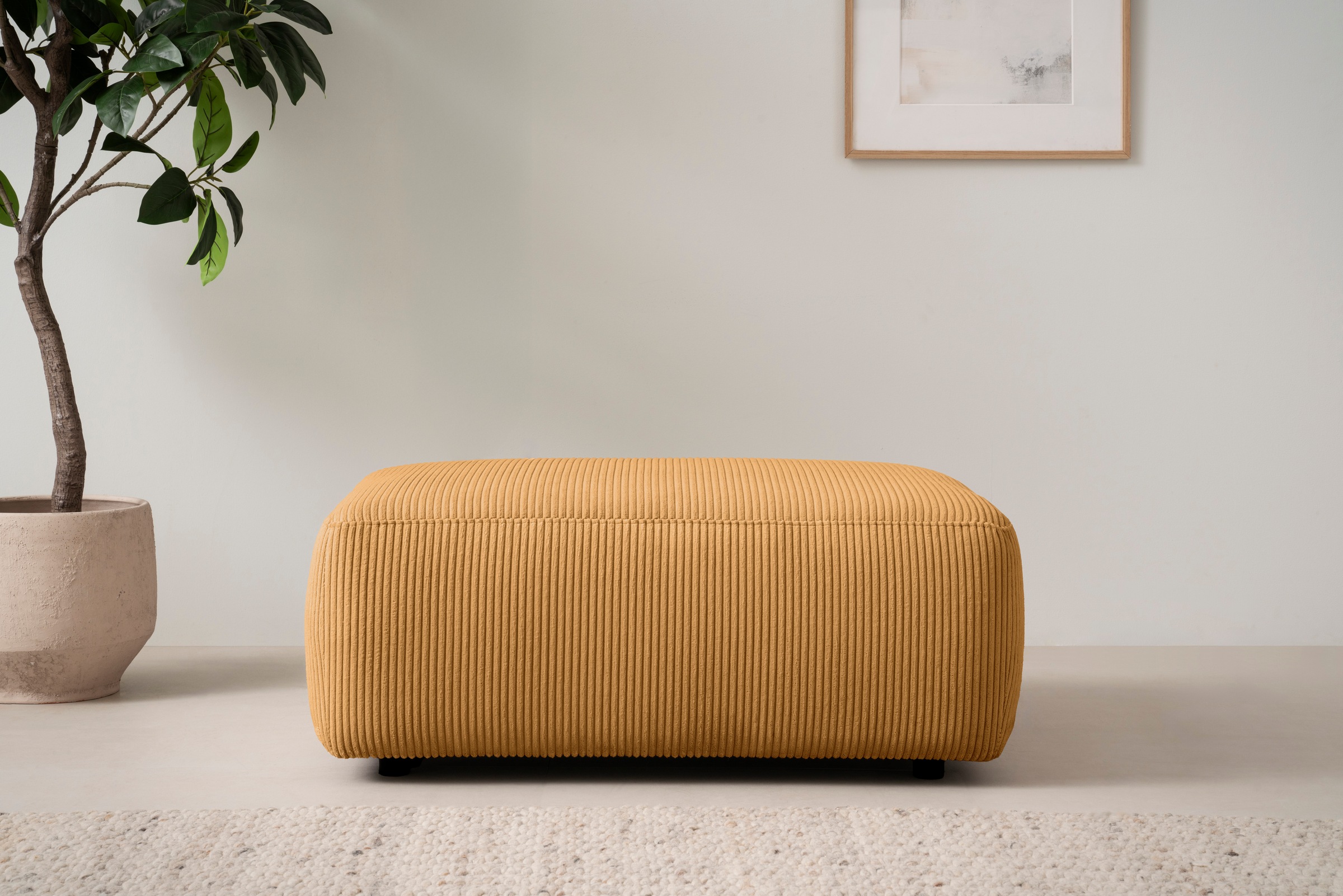 INOSIGN Polsterhocker »Torge, Hocker in Cord, Samtvelours oder Struktur«, p günstig online kaufen