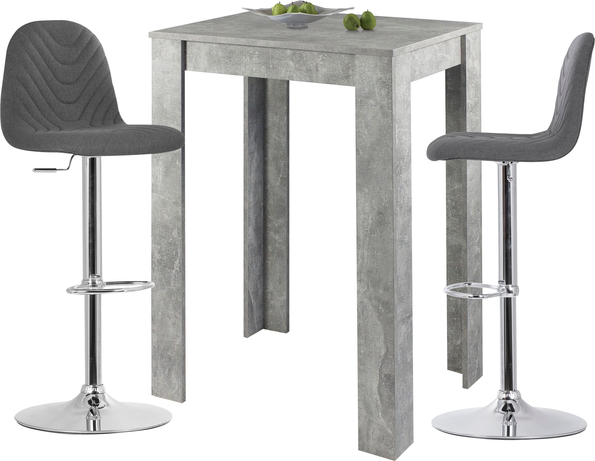 byLIVING Barhocker »Casino 01«, (Set, 2 St.), drehbar mit Höhenverstellung, Bezug in Webstoff, Metall-Gestell