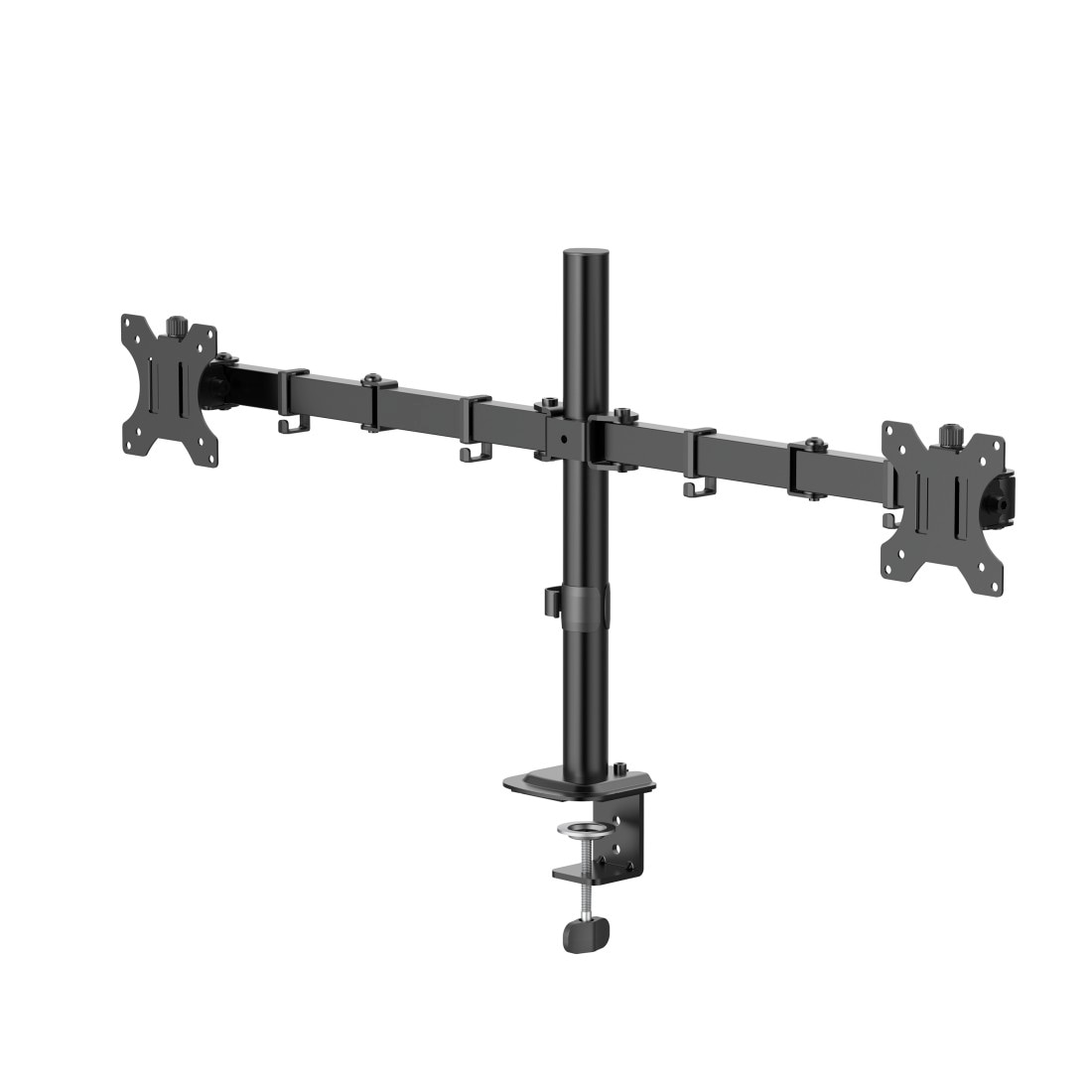 Hama Monitor-Halterung »Doppelmonitorhalterung höhenverstellbar für 13-35 Zoll« bis 89 cm Zoll 2 Monitore, 360° Rotation, VESA, Kabelmanagement, ausziehbar