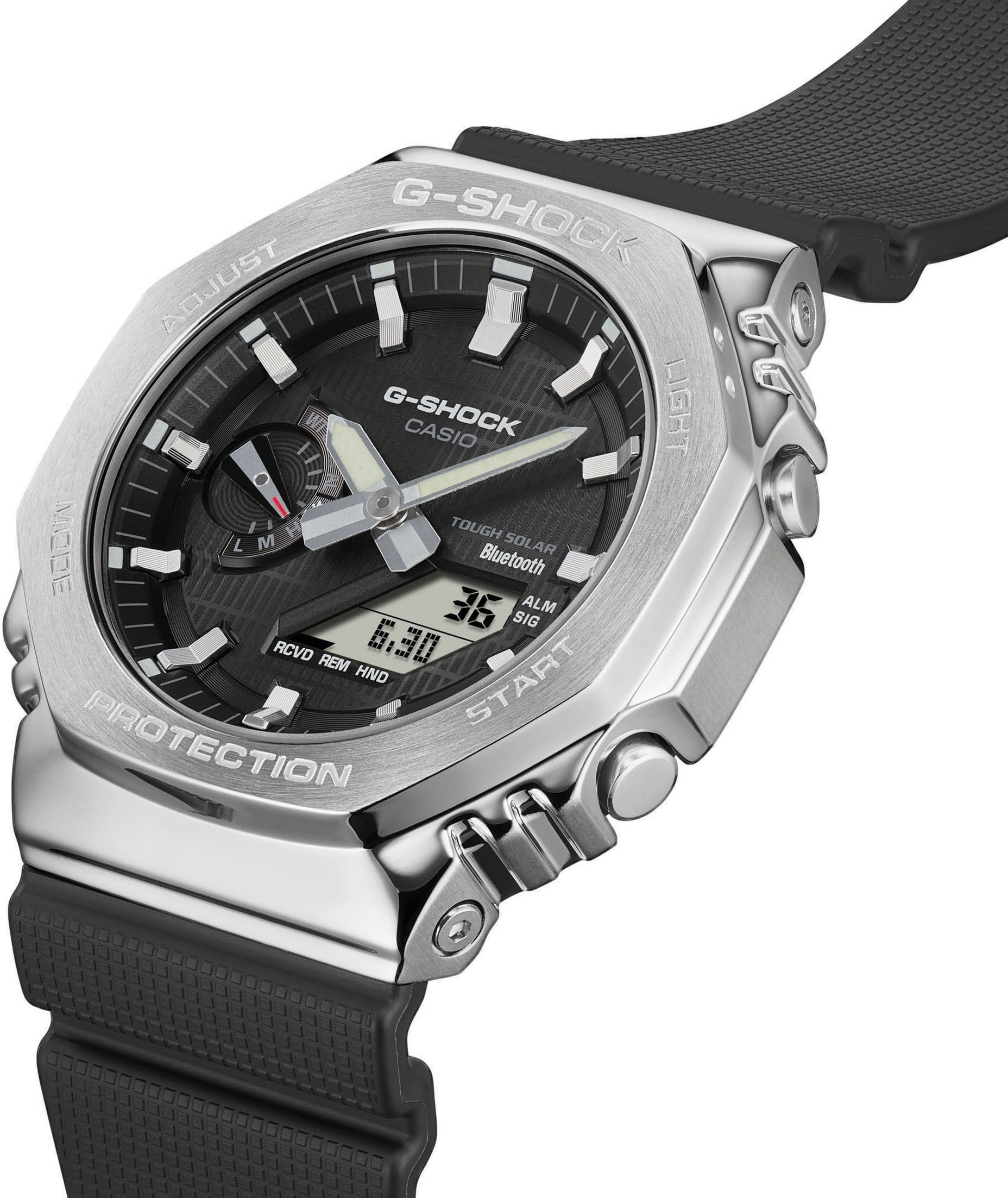 CASIO G-SHOCK Smartwatch, Armbanduhr, Herrenuhr, Bluetooth, Resinarmband,Weltzeit, Phone Finder,)