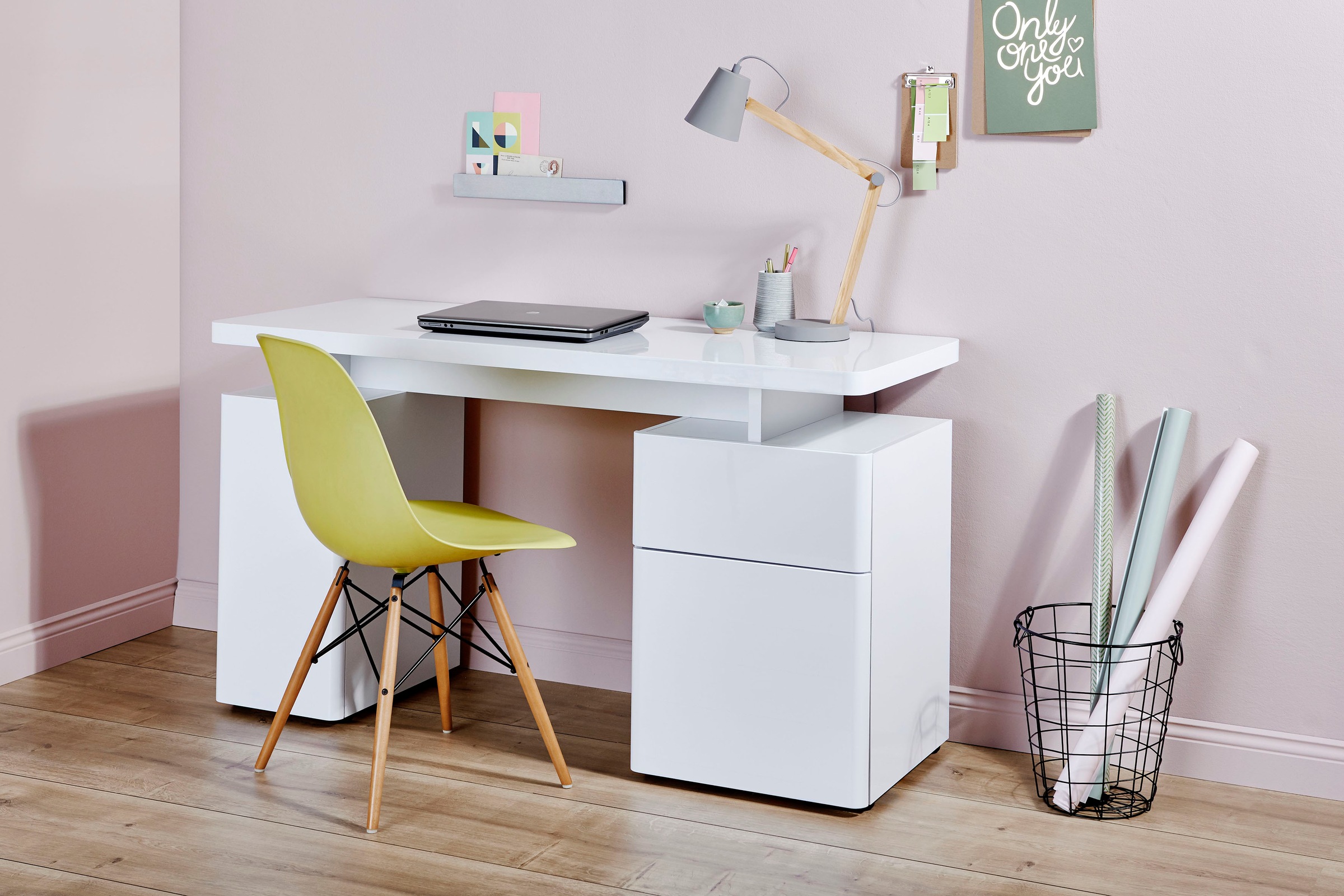 Jahnke Schreibtisch »CU-LIBRE 140«, (1 St.), Platzsparender Arbeitsplatz, m günstig online kaufen
