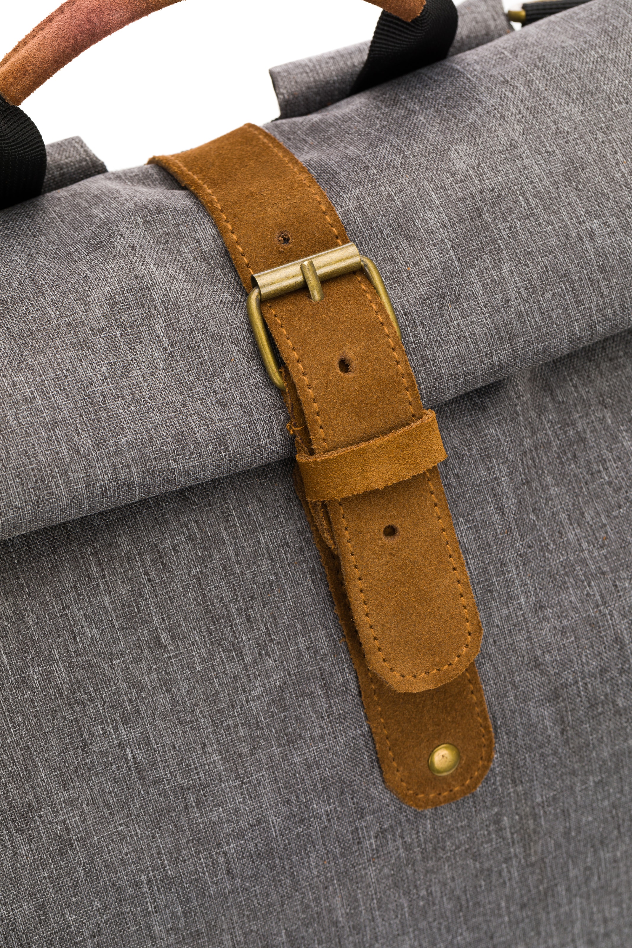 Fillikid Wickelrucksack »Rolltop Berlin, grau melange«, Reflektoren, inkl. Wickeltunterlage