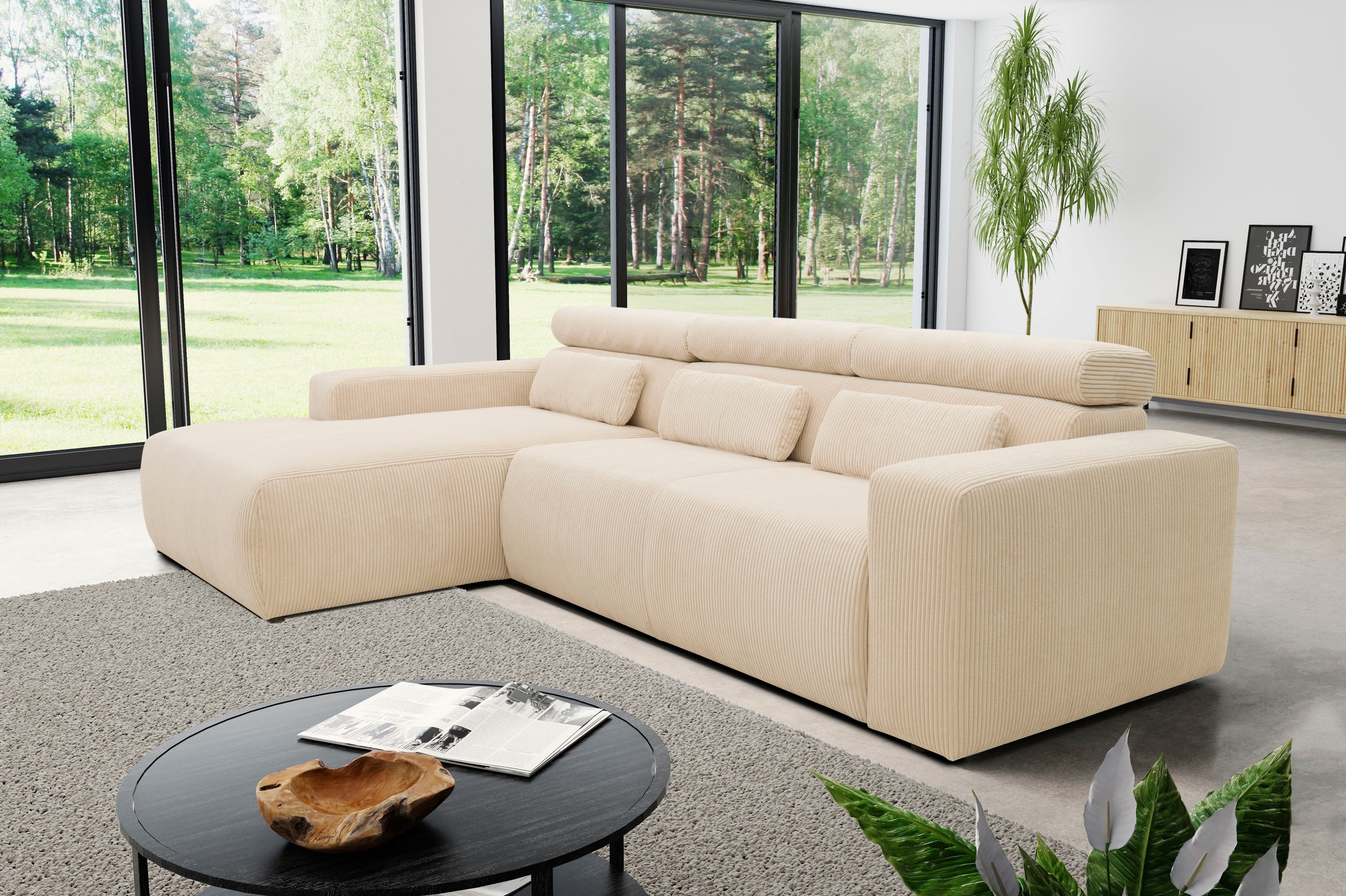 DOMO collection Ecksofa »Brandon große Ausführung B/T/H: 289/177/80 cm, auc günstig online kaufen
