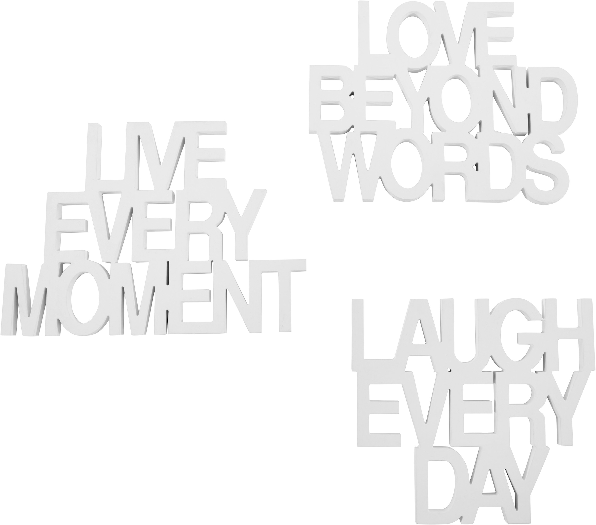 every Love Moment - - Wanddeko kaufen Words online (3 Wanddekoobjekt St.), beyond andas Laugh Live every Day«, »Schriftzug
