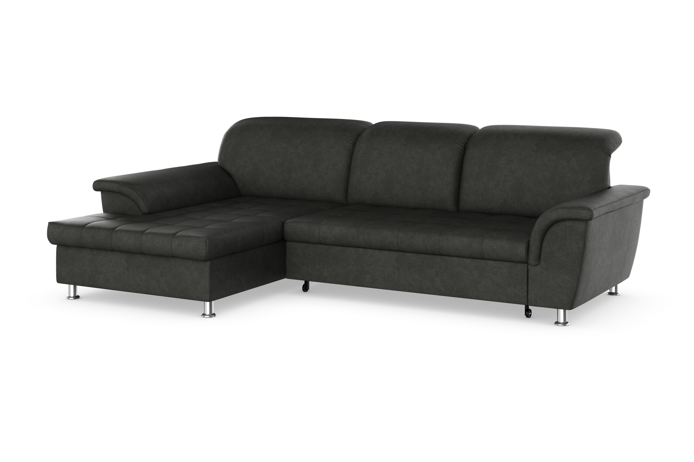 DOMO collection Ecksofa Franzi, wahlweise mit Bettfunktion, Bettkasten und Kopfteilverstellung