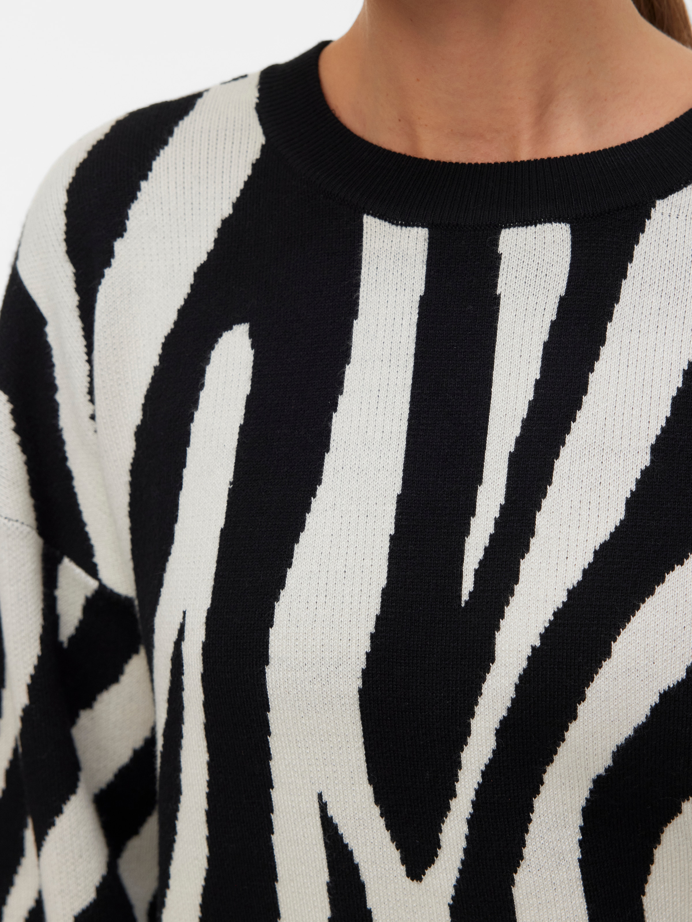 Vero Moda Strickpullover »VMSILJEANIMAL LS O-NCK PULLOVER GA NOOS«
