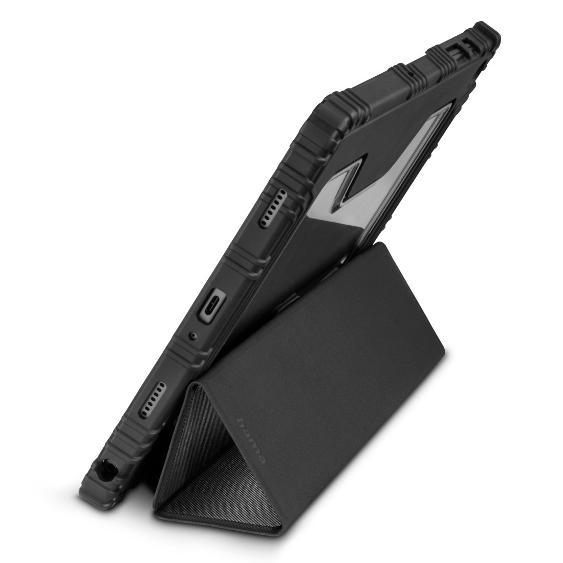 Hama Tablet-Hülle »Outdoor-Tablet-Hülle für Samsung Galaxy Tab A11+/A9+ 11", schwarz« Samsung Galaxy Tab A11+ | Samsung Galaxy Tab A9+ Stoßfest, Kantenschutz, Stiftfach, Standfunktion, Magnetverschluss