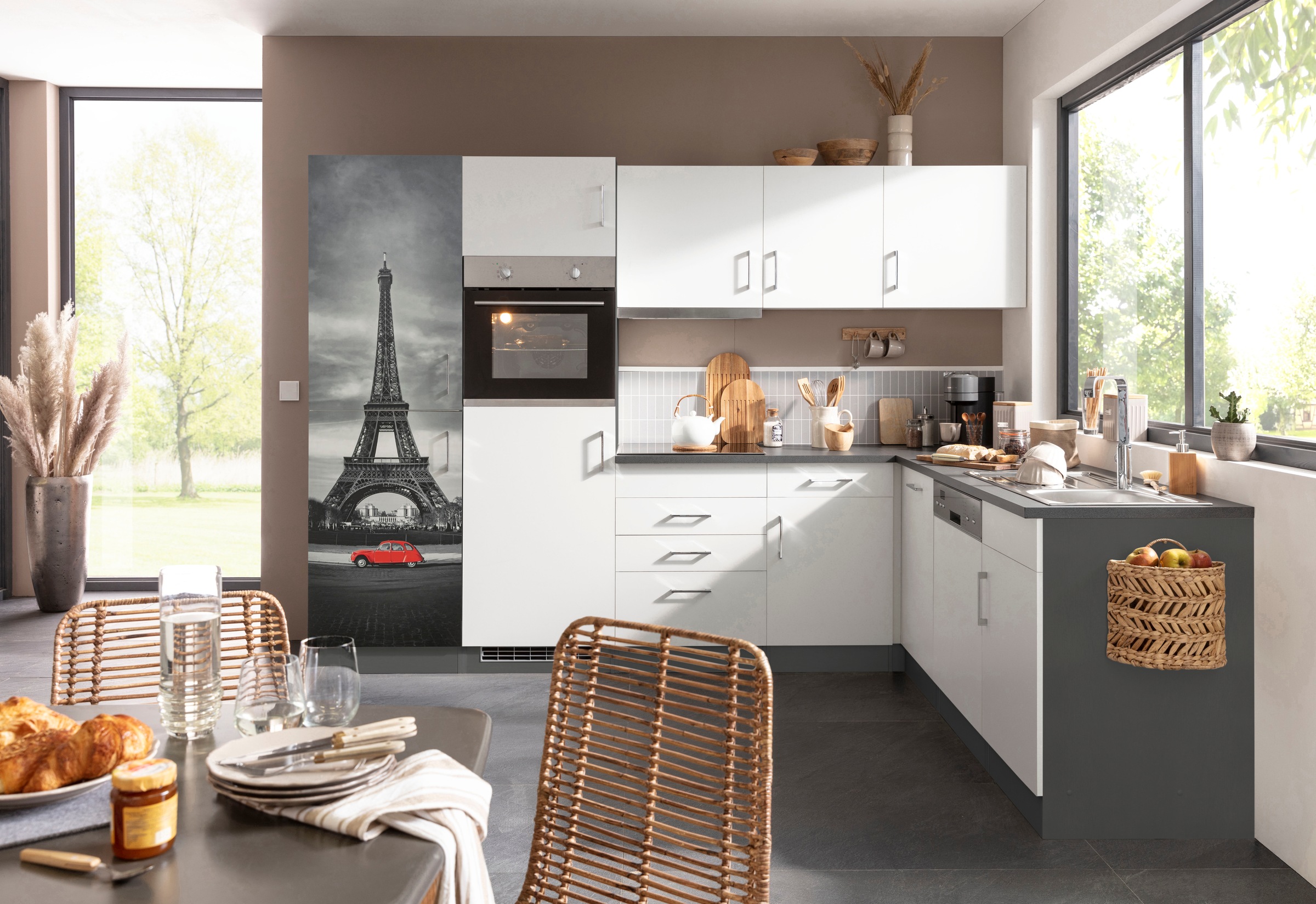 HELD MÖBEL Winkelküche »Paris«, Stellbreite 290/220 cm, wahlweise mit Induk günstig online kaufen