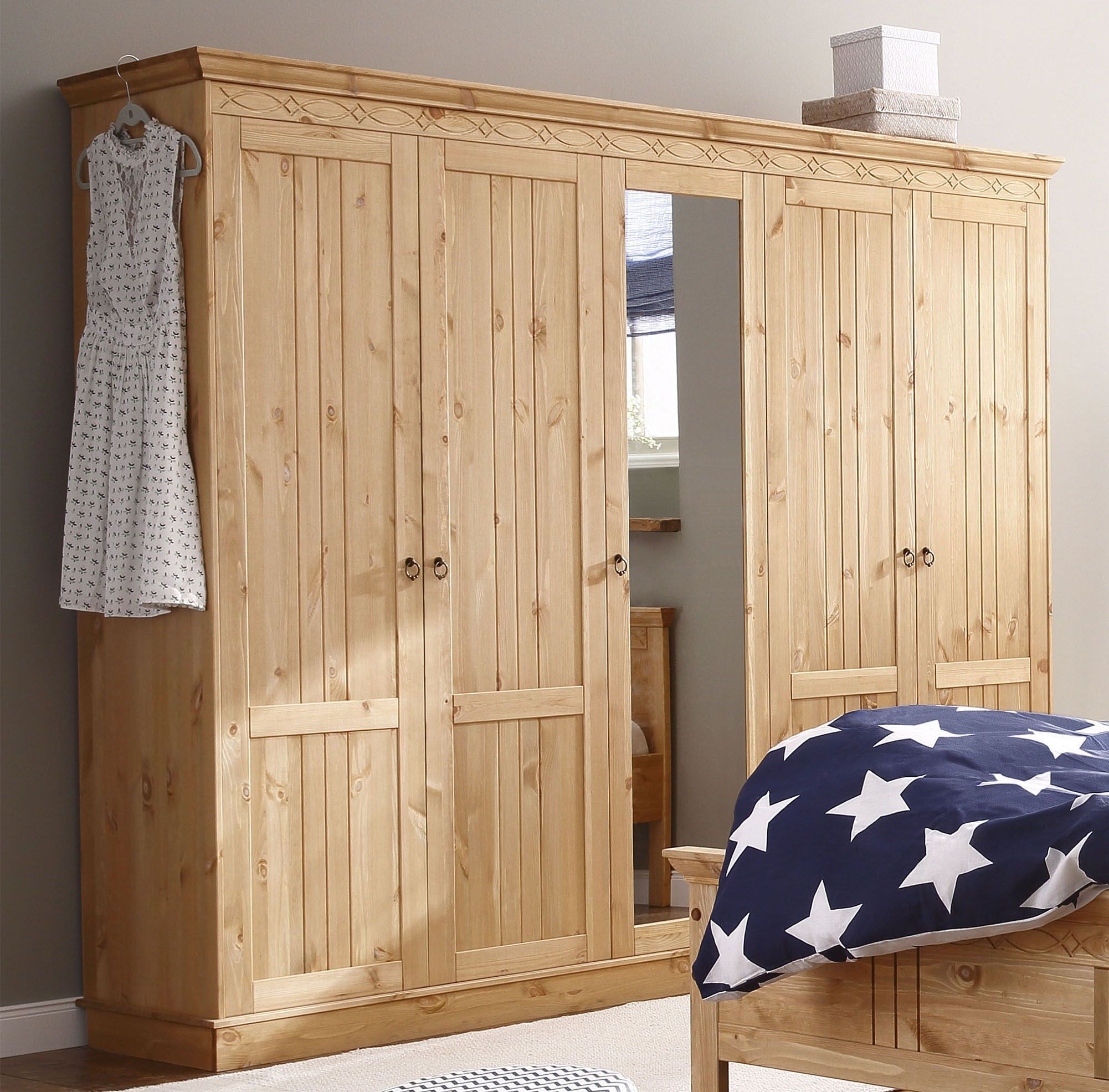 OTTO home Drehtürenschrank »Indra« 3 Breiten: 100/145/233 cm H/T ca.187/54 günstig online kaufen