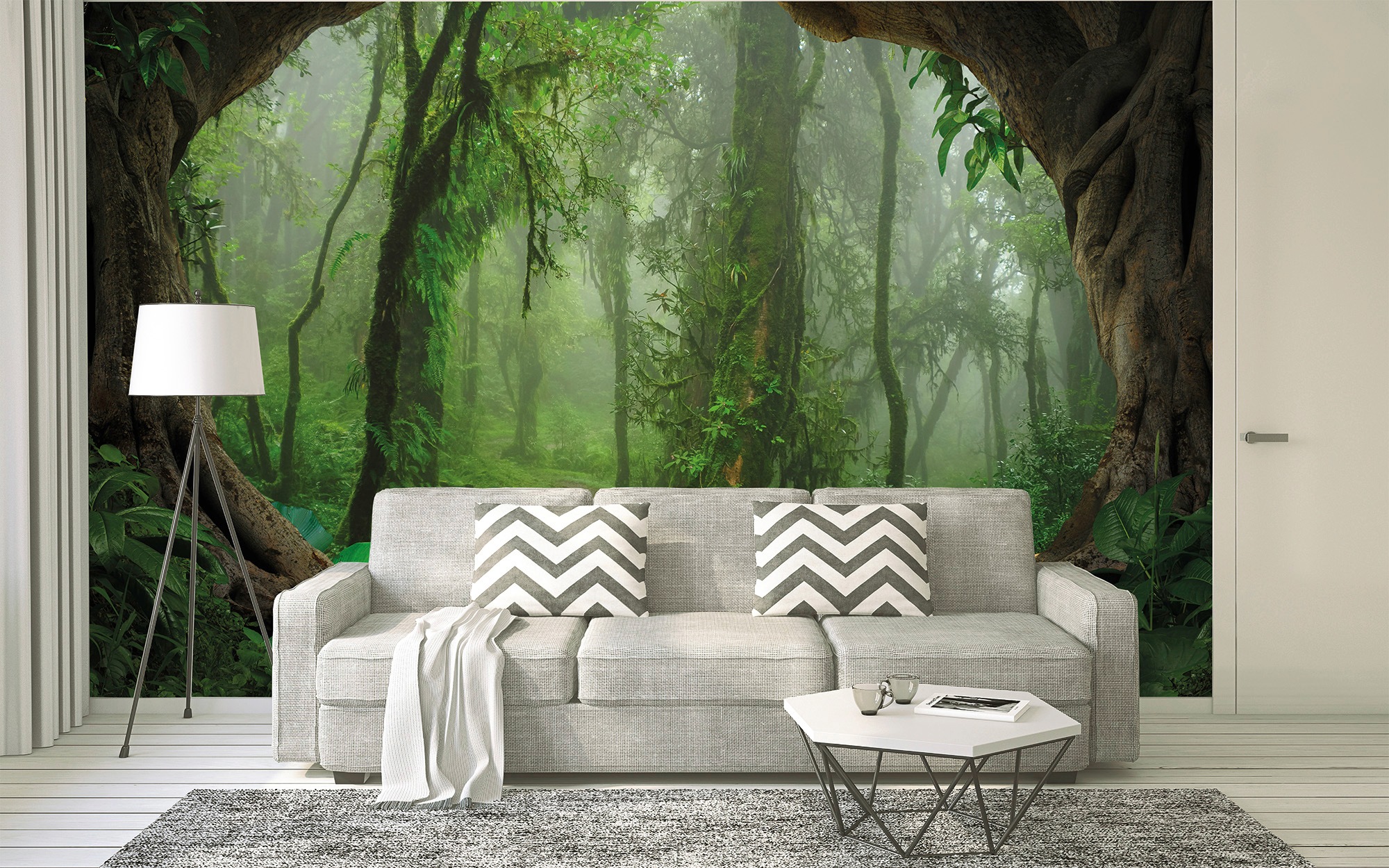 living walls Fototapete »Designwalls Tropical Forest«, Vlies, Wand, Schräge, Decke
