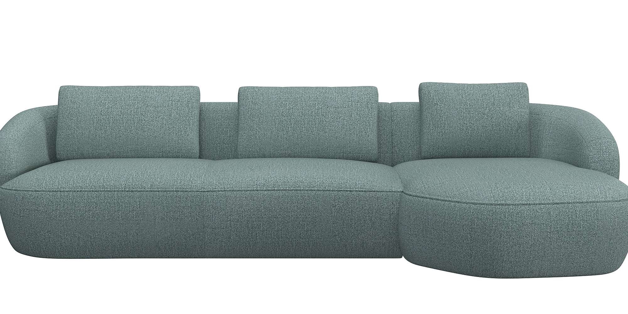 FLEXLUX Wohnlandschaft »Torino, rund, L-Form, Sofa-Ecke mit Recamiere, Long günstig online kaufen