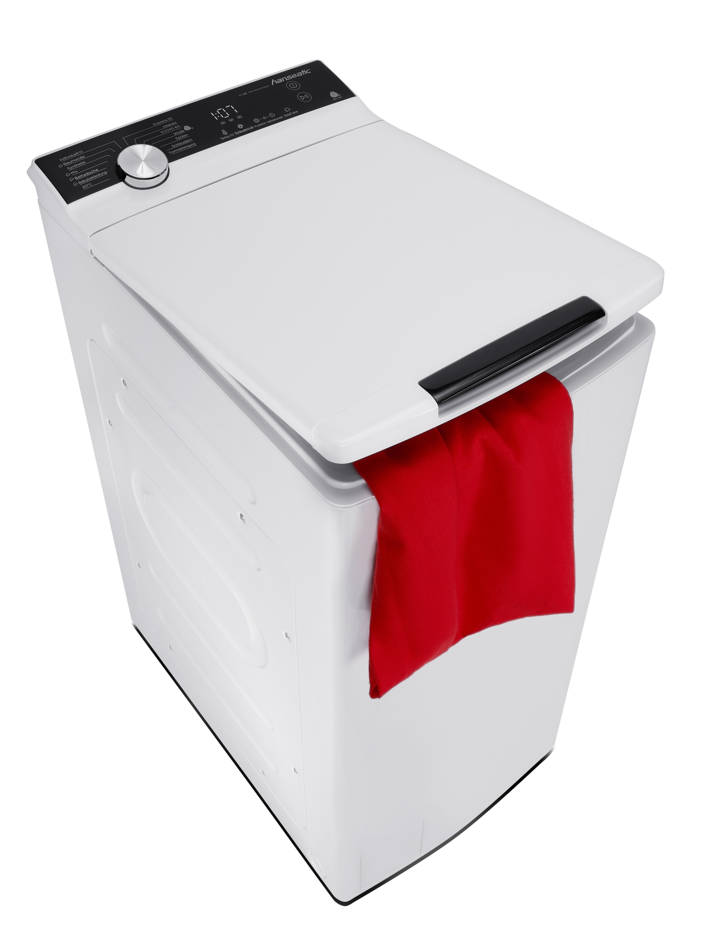 HANSEATIC Waschmaschine Toplader »HTWK813A« 8 kg 1300 U/min Mengenautomatik weiß