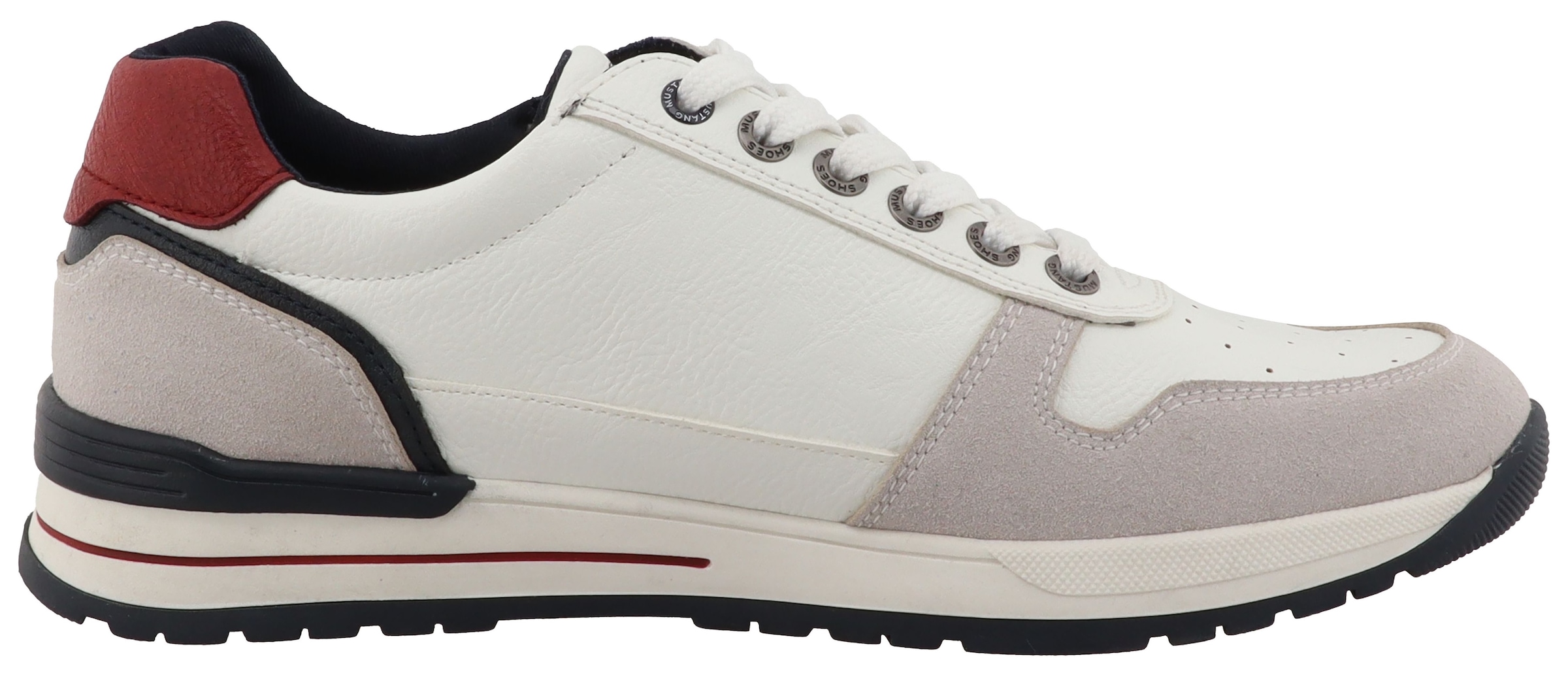 Mustang Shoes Sneaker »Filippo«  Freizeitschuh, Halbschuh, Schnürer mit seitlichem Reißverschluss