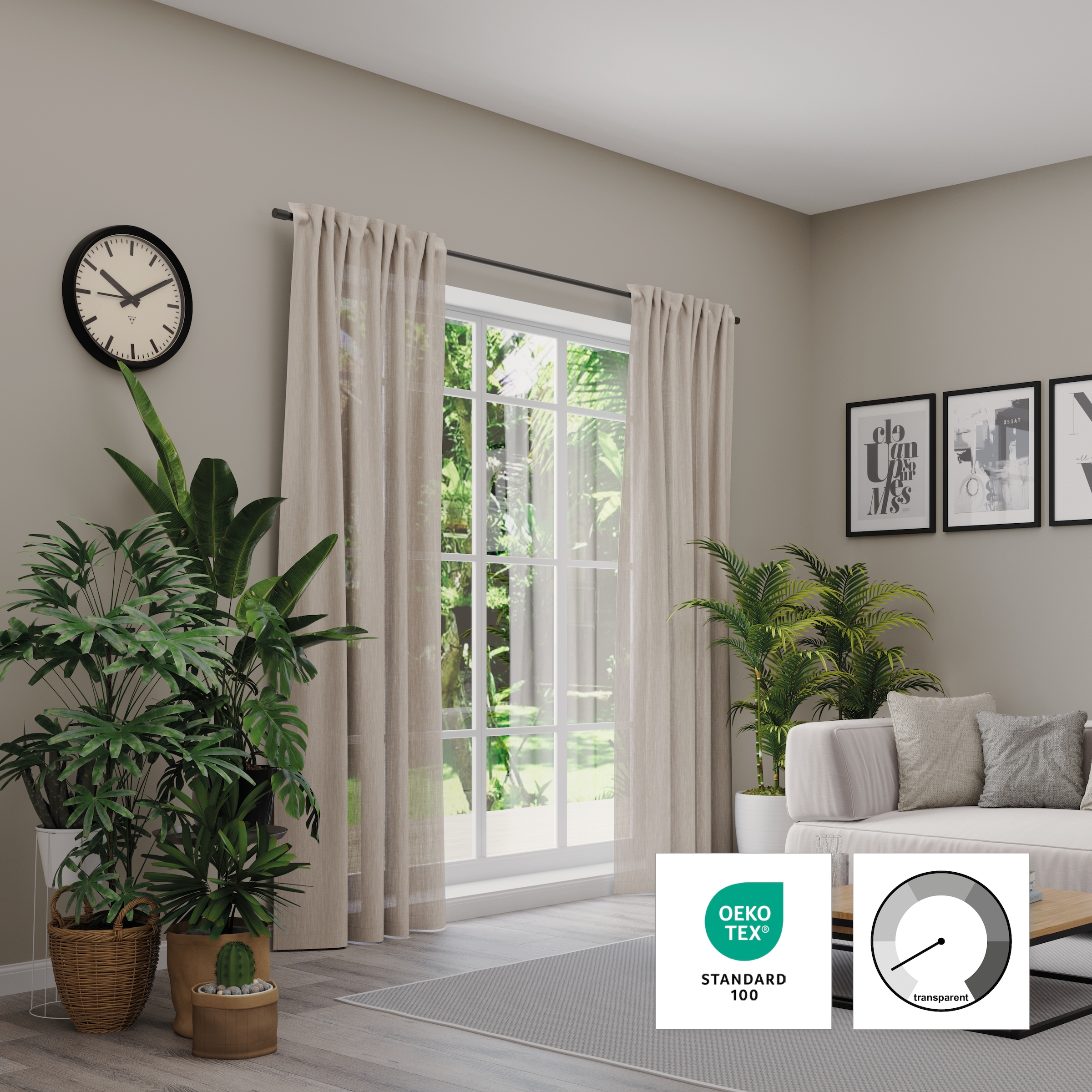 Neutex for you! Vorhang »Libre-ECO« Multifunktionsband 1 Stk. tlg. nach Maß