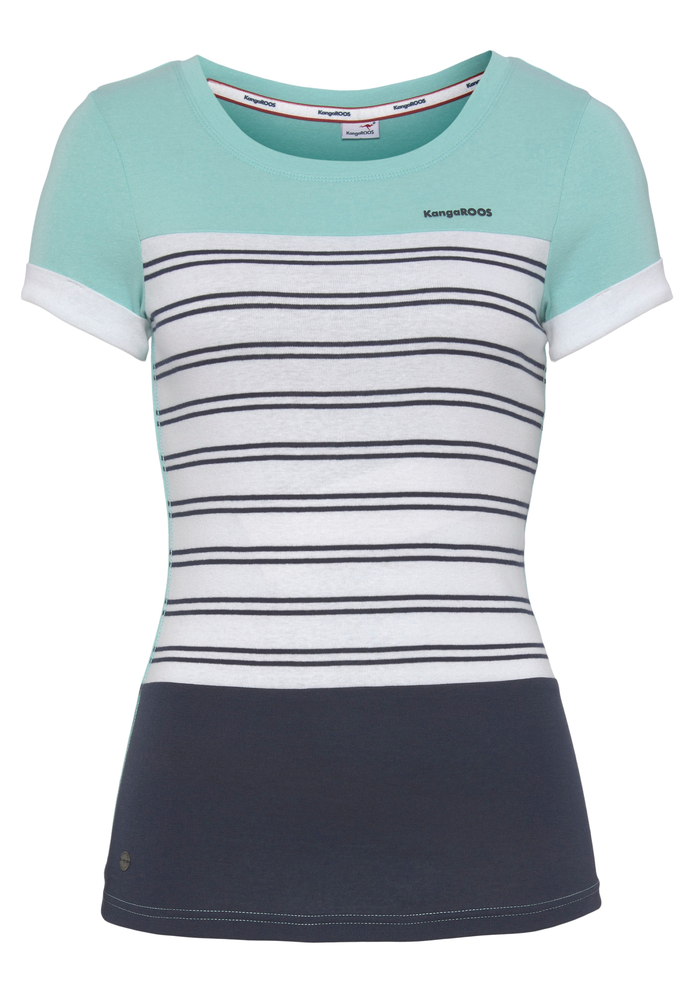 T-Shirt, online - kaufen im KangaROOS & NEUE KOLLEKTION trendigen Colorblocking-Mix Streifen
