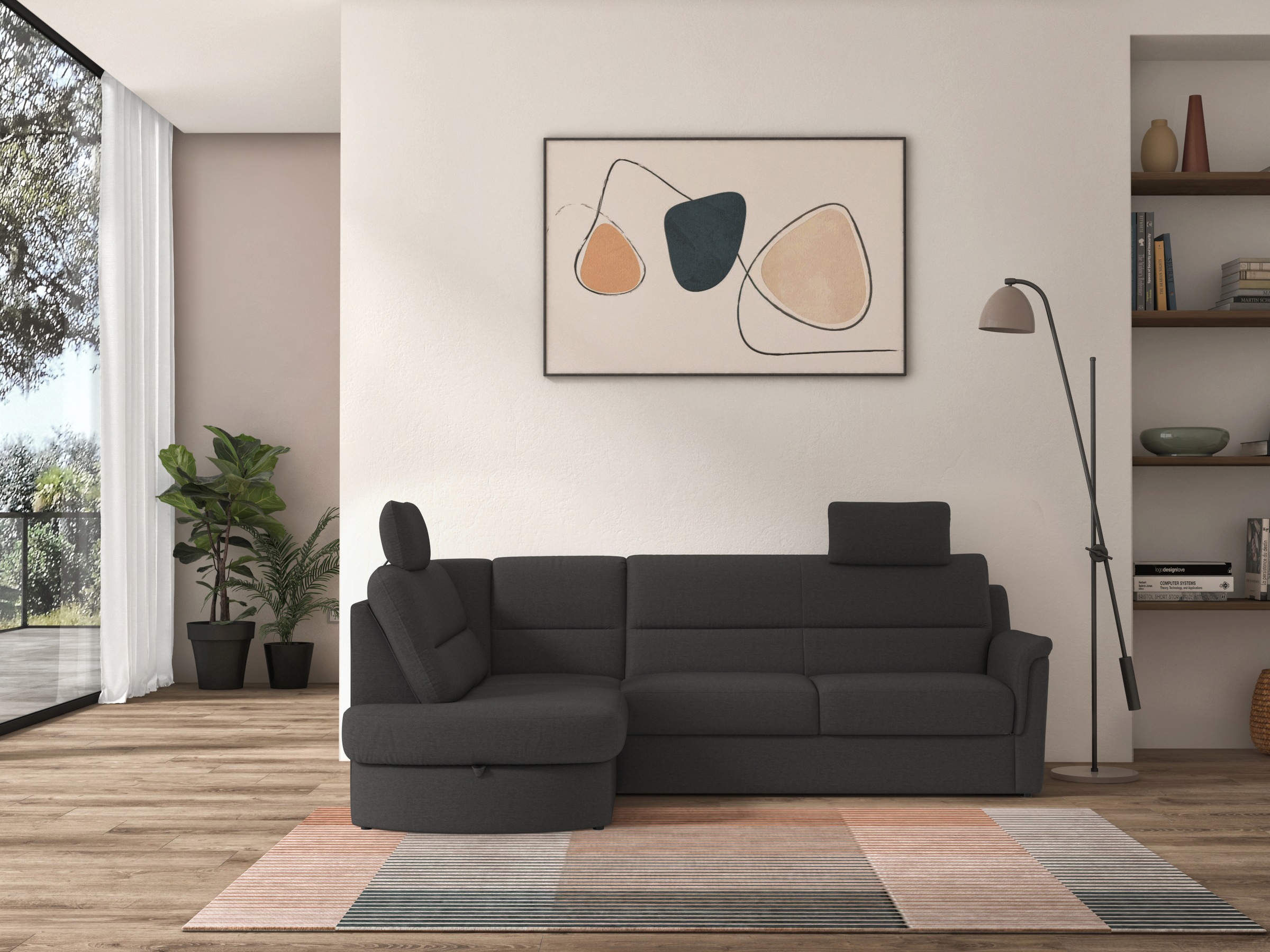sit&more Ecksofa »Panini L-Form«, wahlweise mit Bettfunktion und Bettkasten