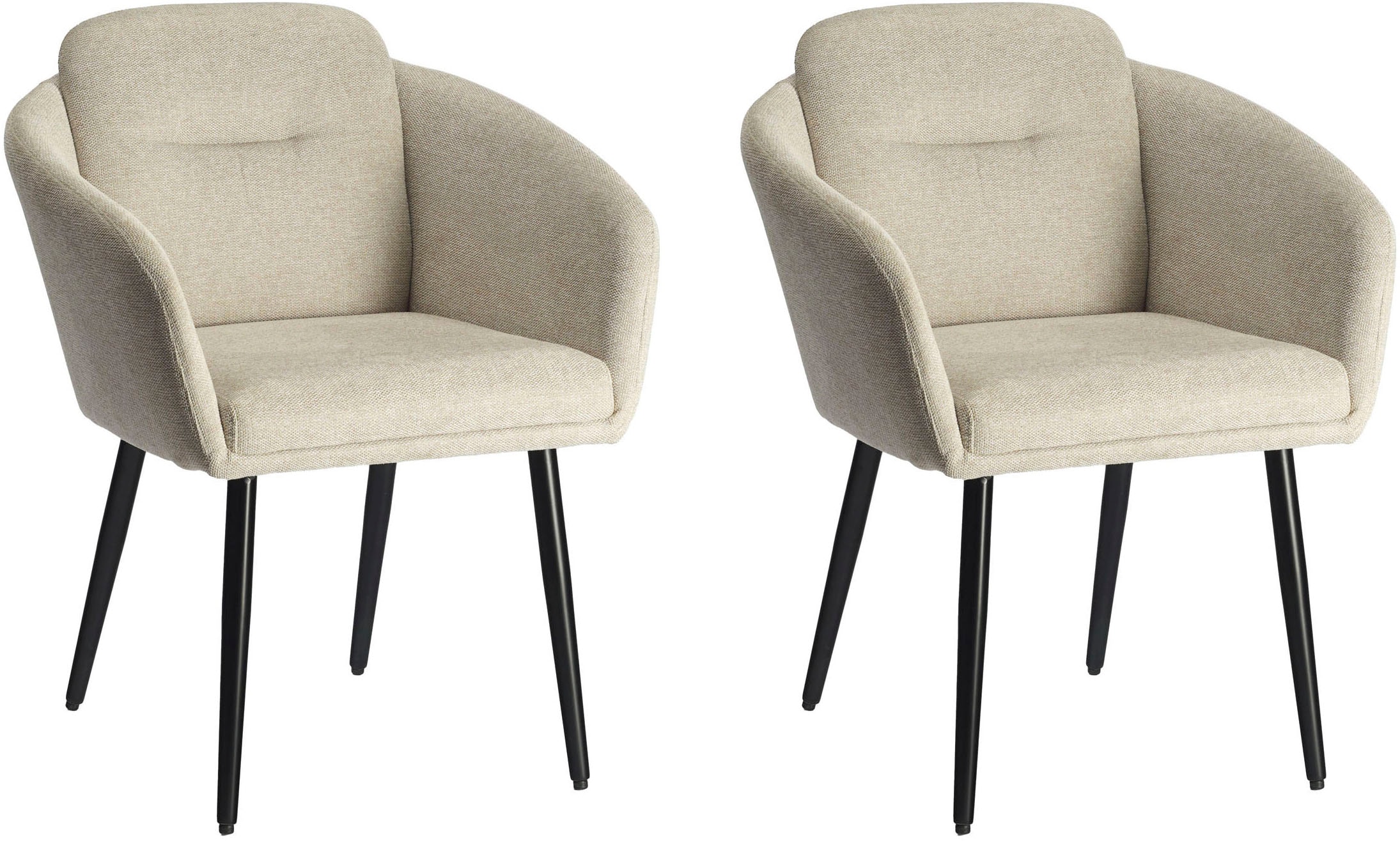 LeGer Home by Lena Gercke »Fleur, TOPSELLER!, OTTOs Choice« (Set) 2 Stk.Strukturstoff, ergonomisches Design, gesteppte Rückenlehne