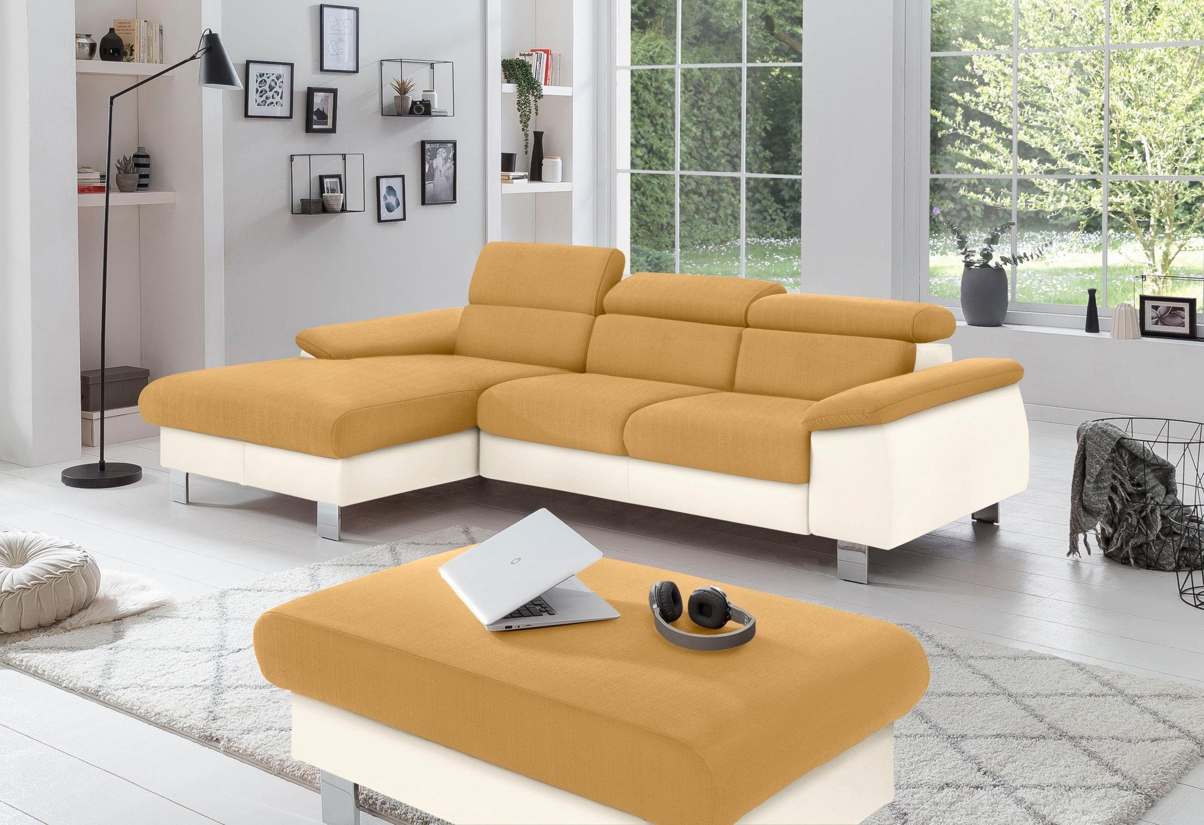 COTTA Polstergarnitur »Komaris L-Form, B: 242 bzw. 100 cm (Set: Ecksofa & H günstig online kaufen