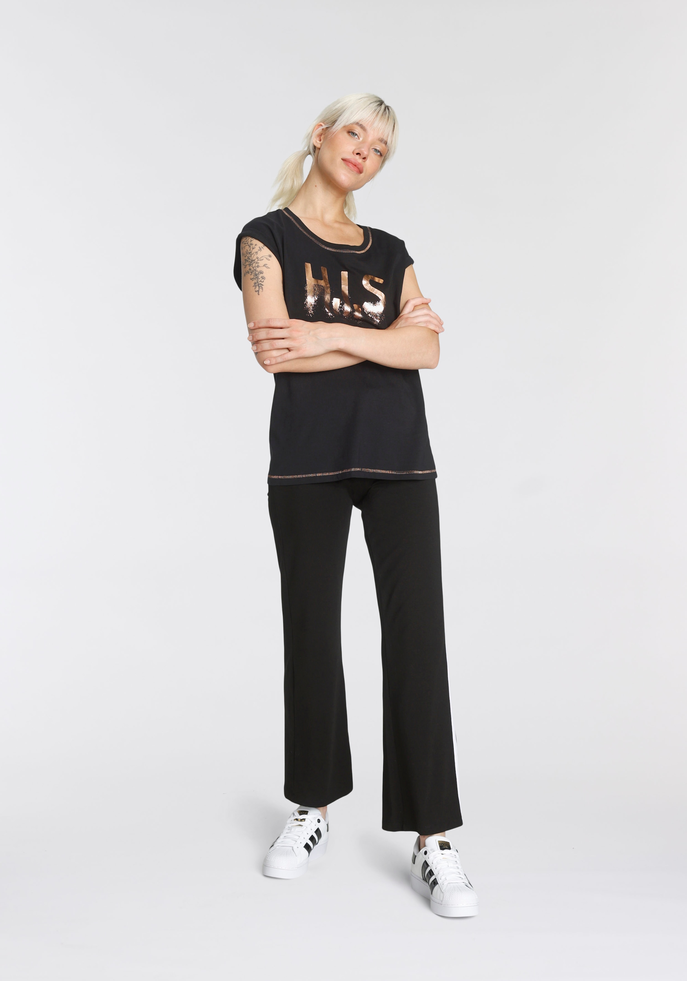 H.I.S Jazzpants, mit einseitig aufgesetztem Band am Bein im Online-Shop  kaufen