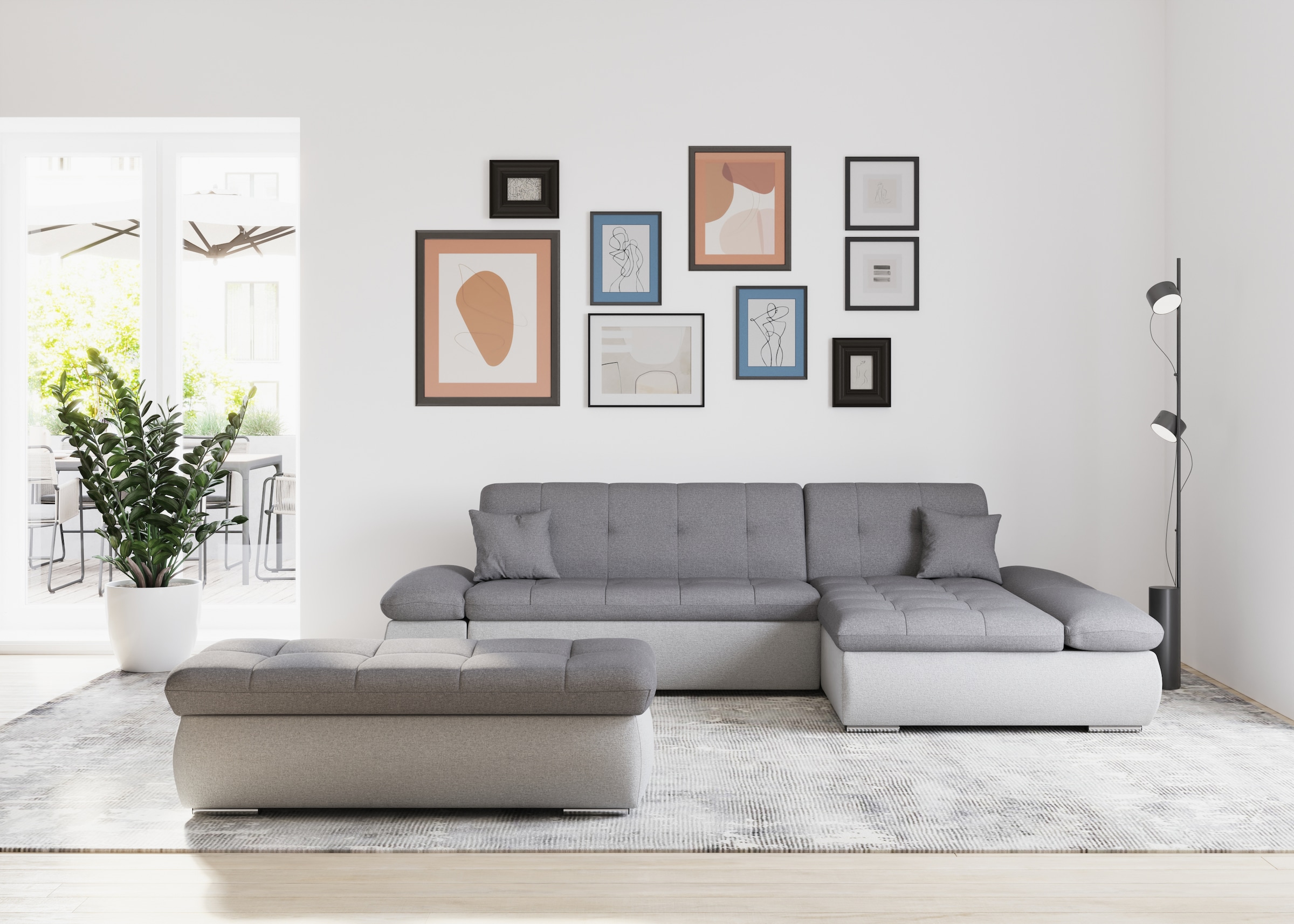 DOMO collection Ecksofa »Moric, L-Form, XXL-Sofa - Breite 300cm«, wahlweise günstig online kaufen