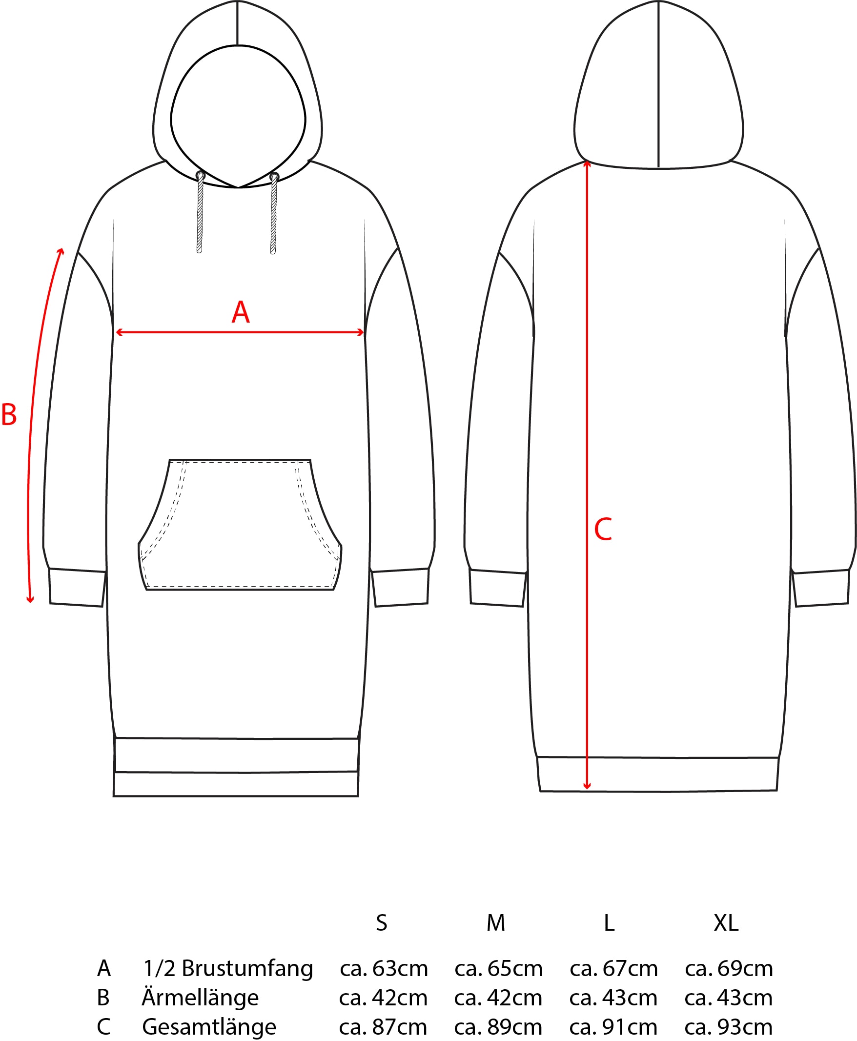 Zwillingsherz Sweatkleid »"Wild Vibes"« Kängurutasche mit praktischen Fronttaschen und Leo-Kordel