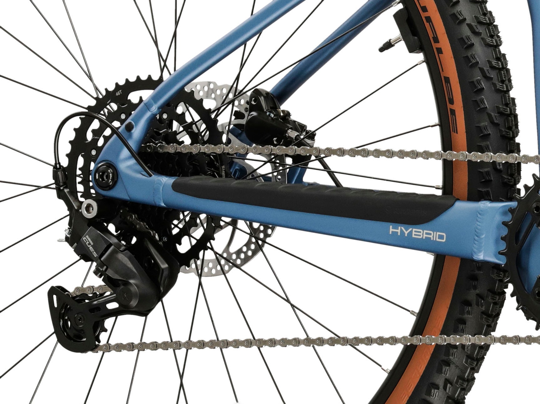 Kross »Influx Hybrid 2.0 16,7Ah / 600 Wh 29 Zoll blau 9 Gänge 2026« 9 Gang Shimano CUES U4000 Schaltwerk Kettenschaltung Mittelmotor 250 W