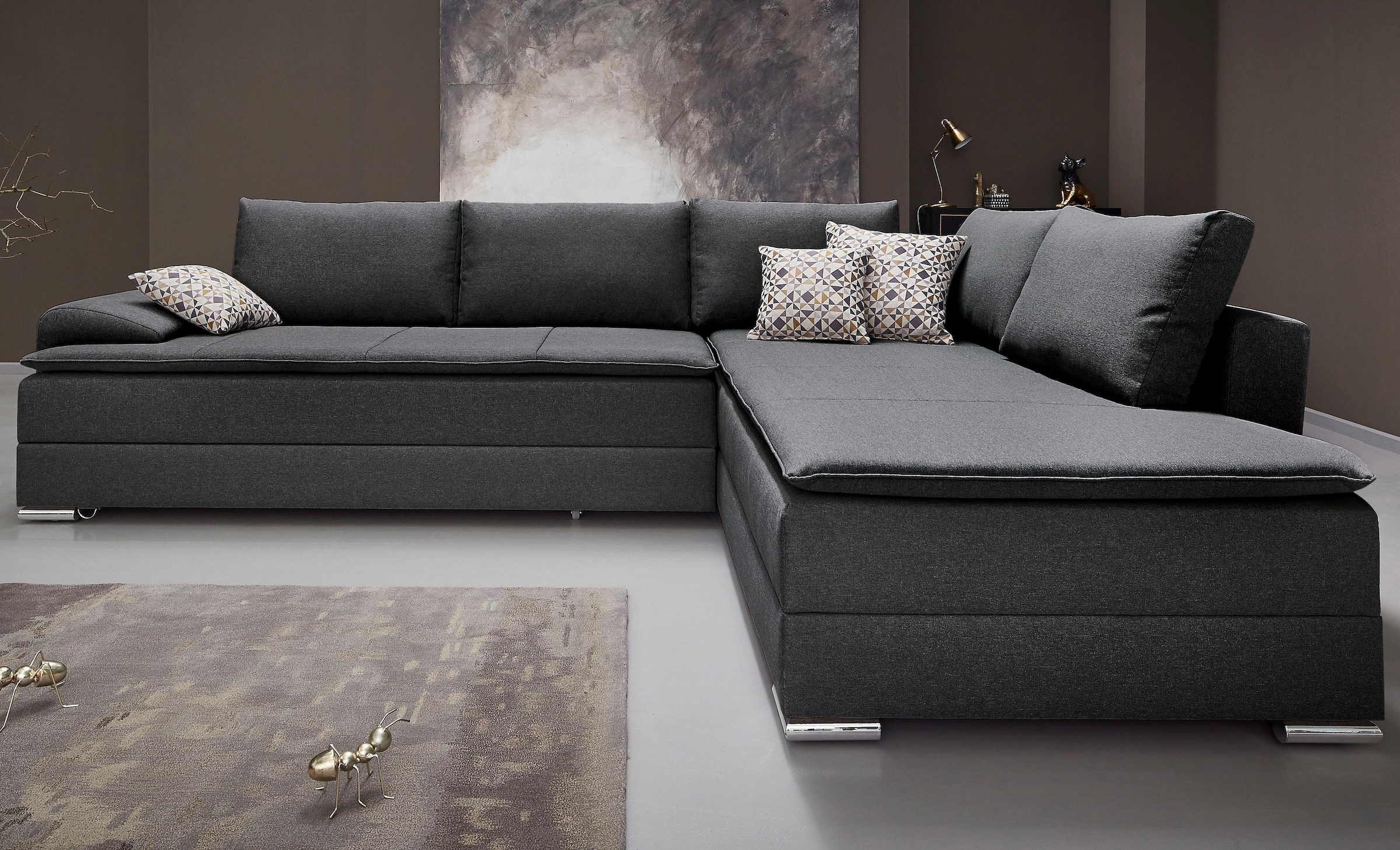 Ecksofa »Night & Day L-Form«, mit Boxspring Bettfunktion 180x200 cm, Dauerschläfer