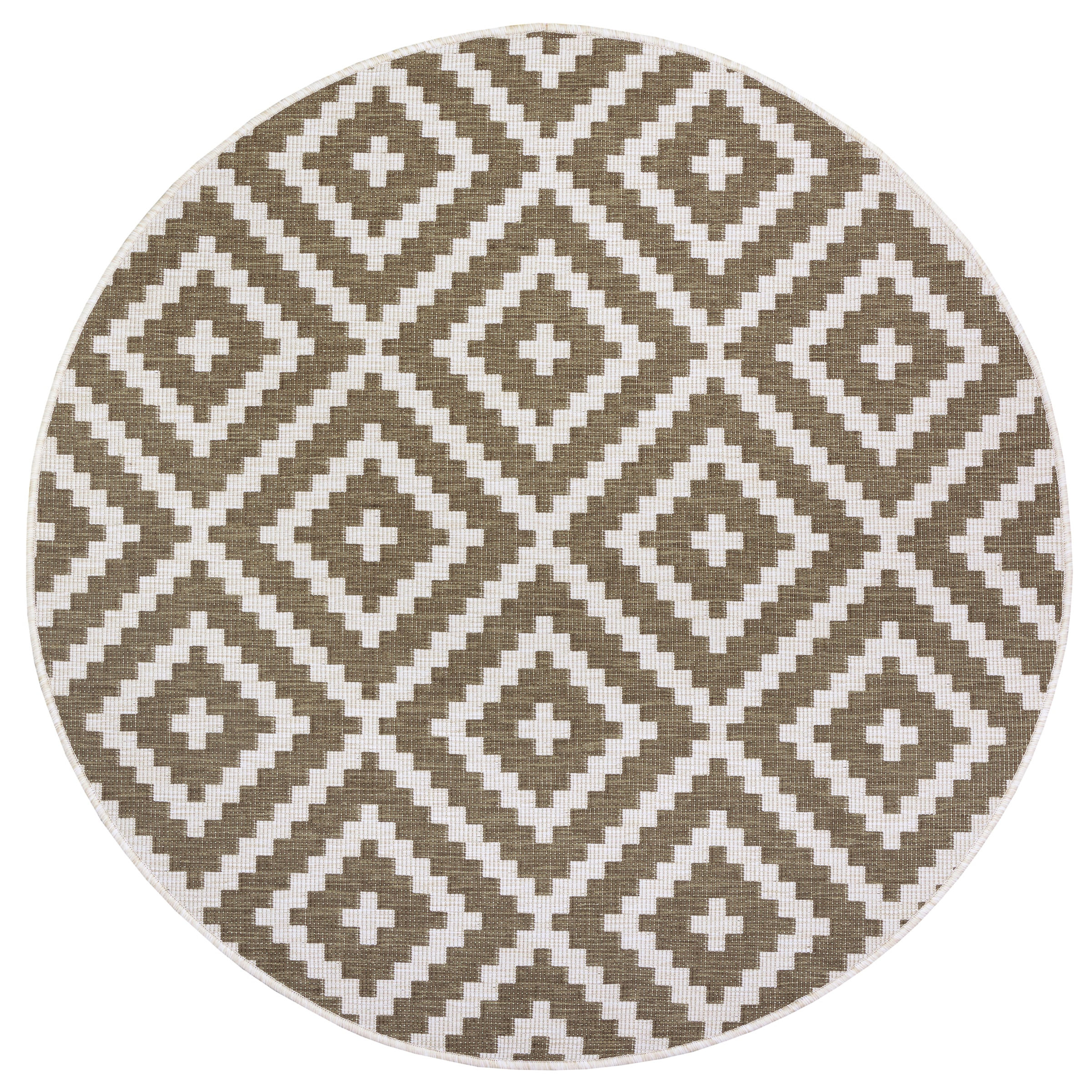 my home Teppich »Ronda Wendeteppich«, rund, 5 mm Höhe, Sisal-Optik, Flachgewebe, In- und Outdoor, geometrisches Boho Design